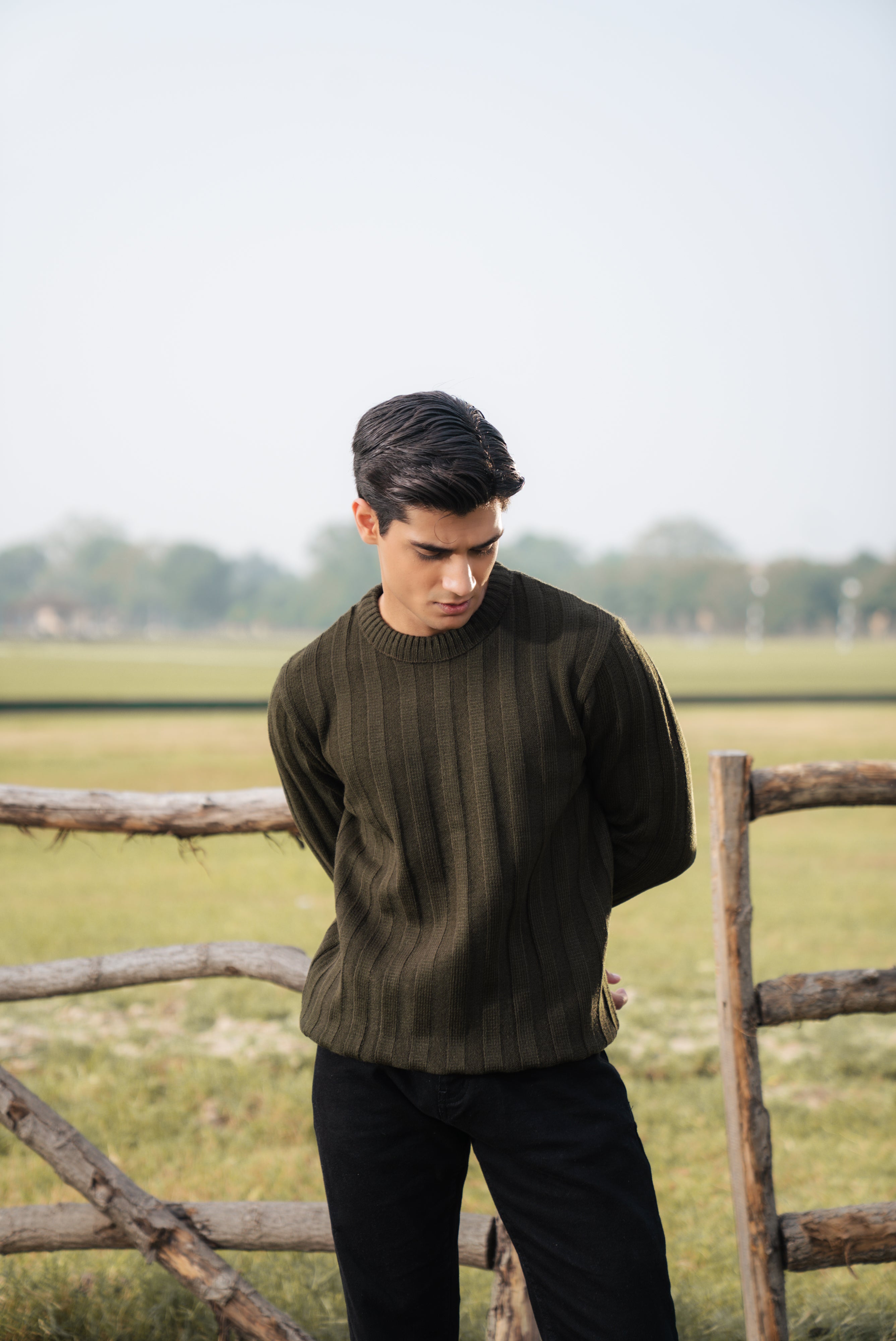 Chocolate Brown Ribbed Sweater