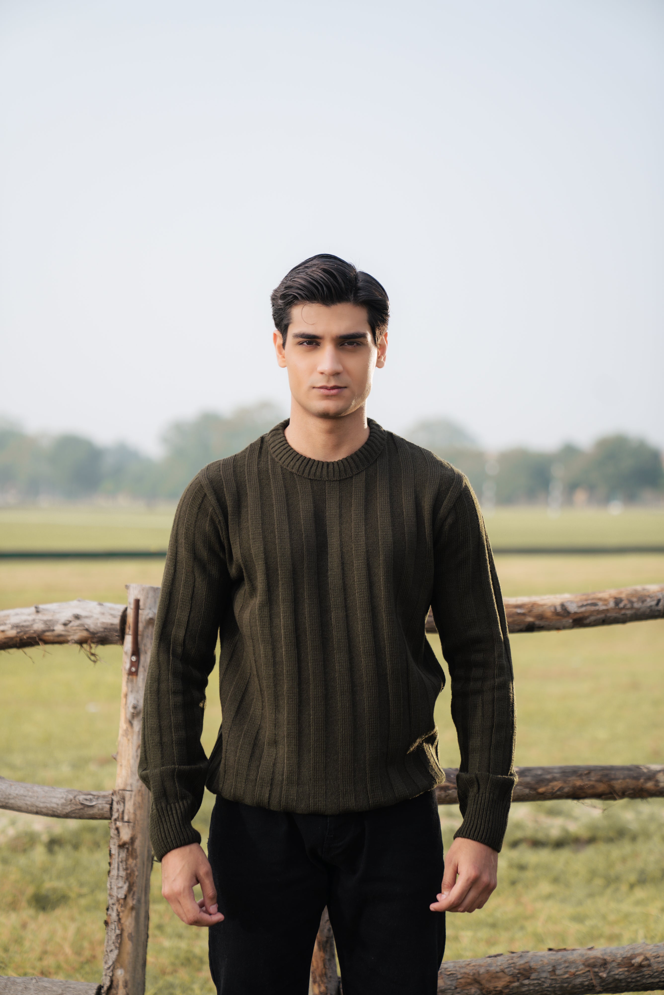 Chocolate Brown Ribbed Sweater