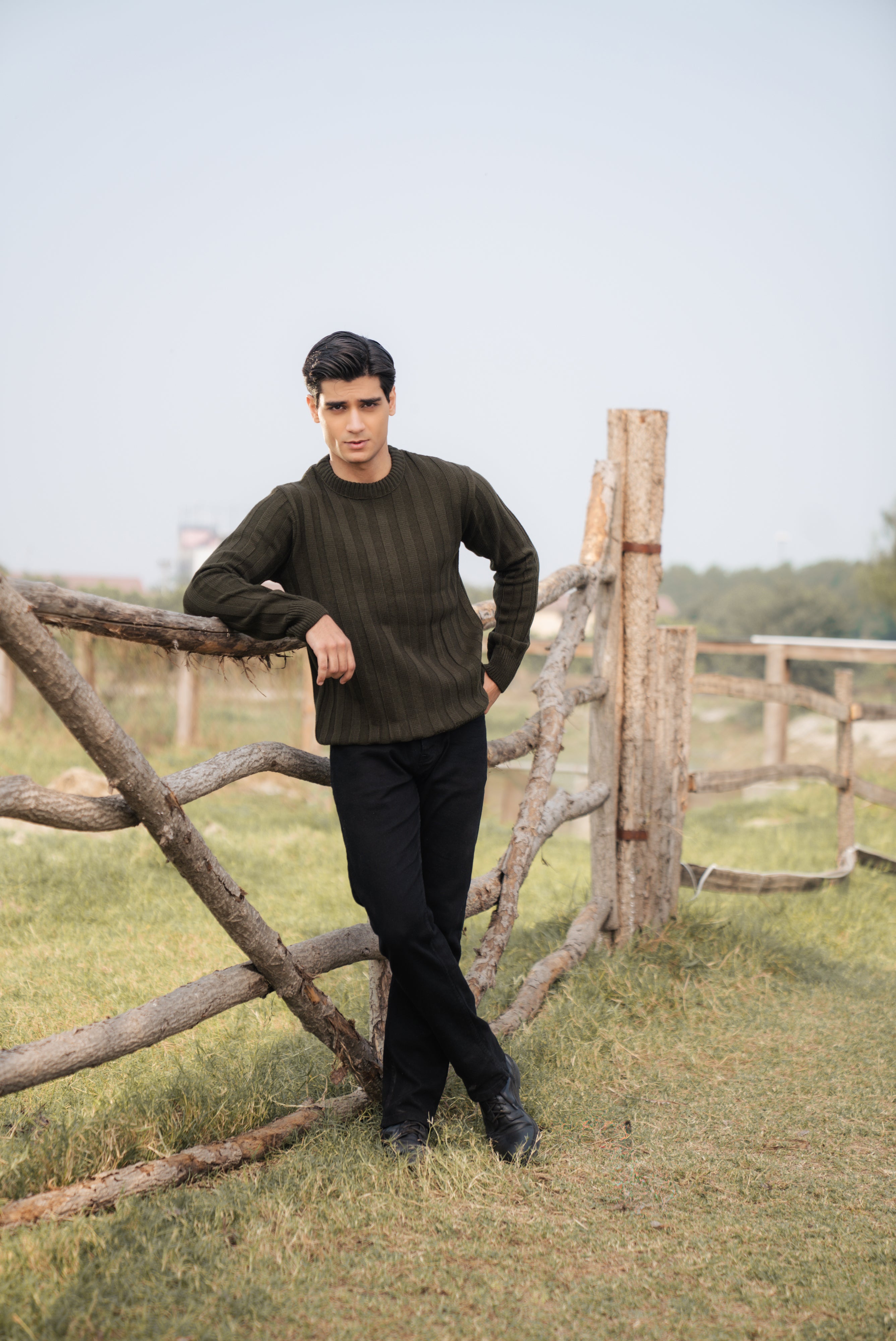 Chocolate Brown Ribbed Sweater