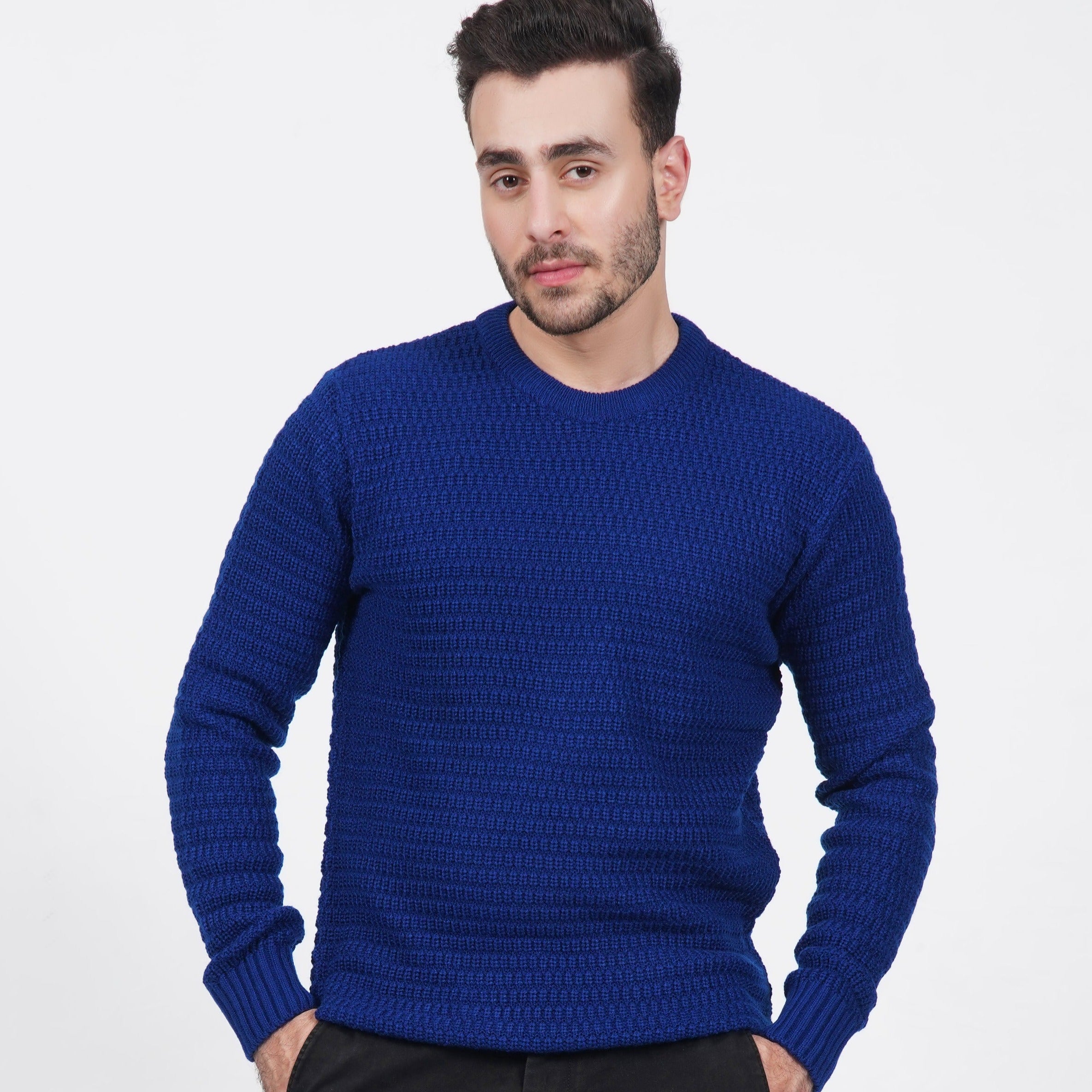 Azure Blue Chunky Knit Sweater