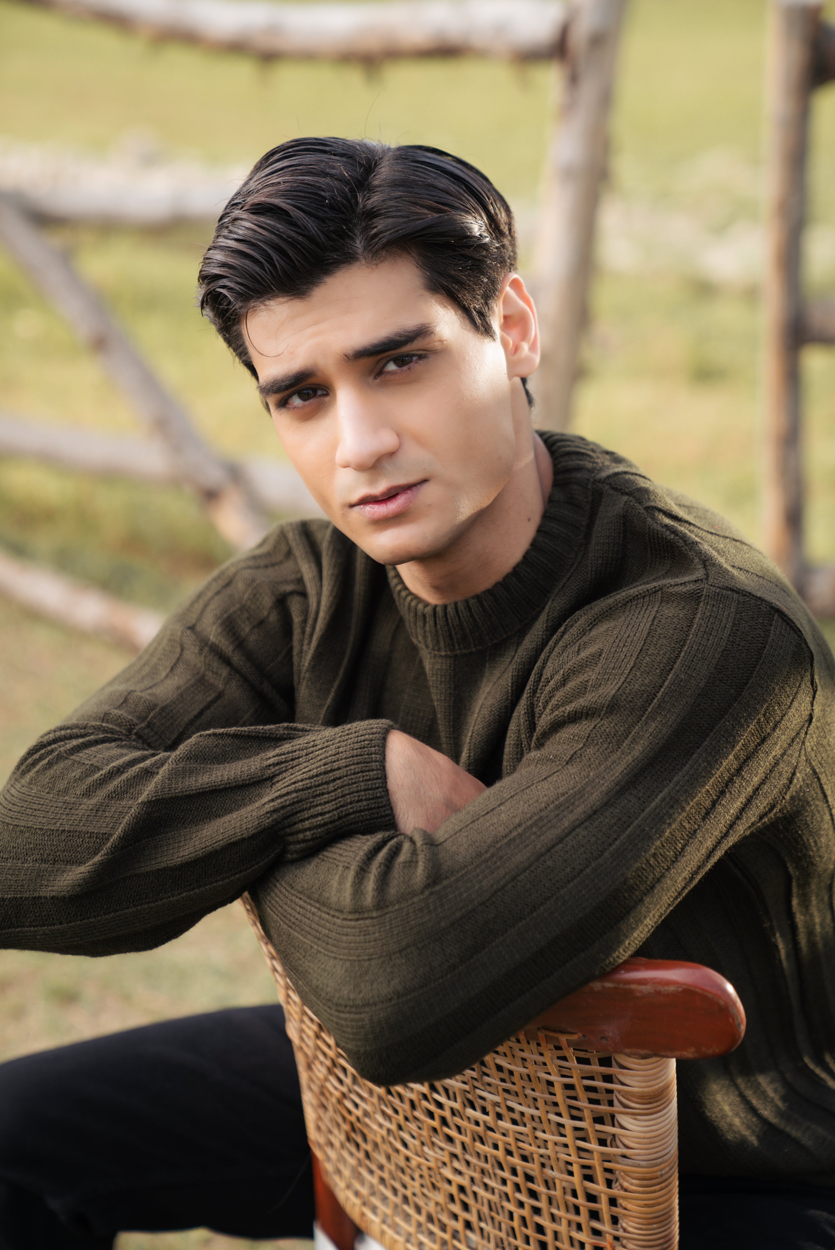 Chocolate Brown Ribbed Sweater