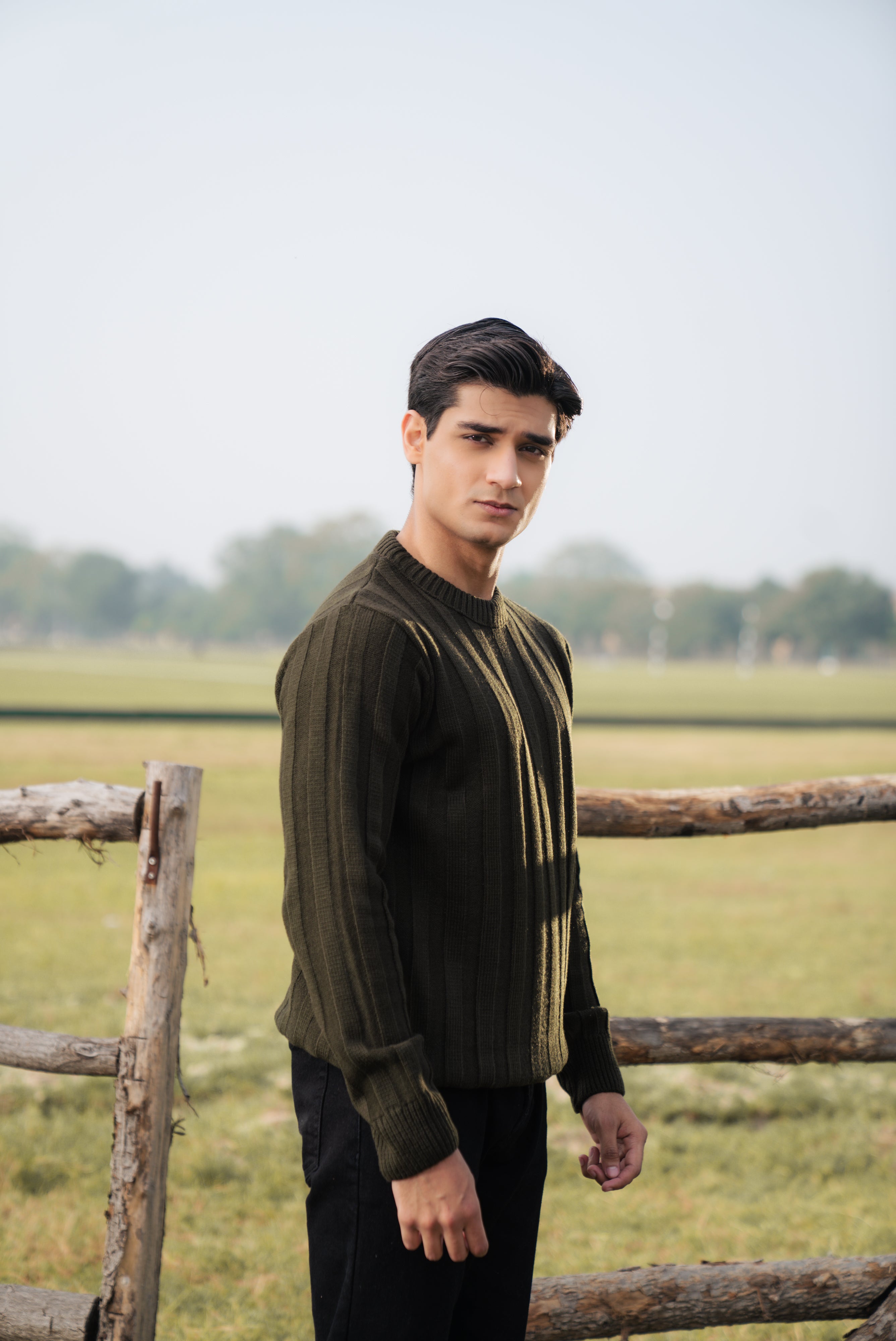 Chocolate Brown Ribbed Sweater