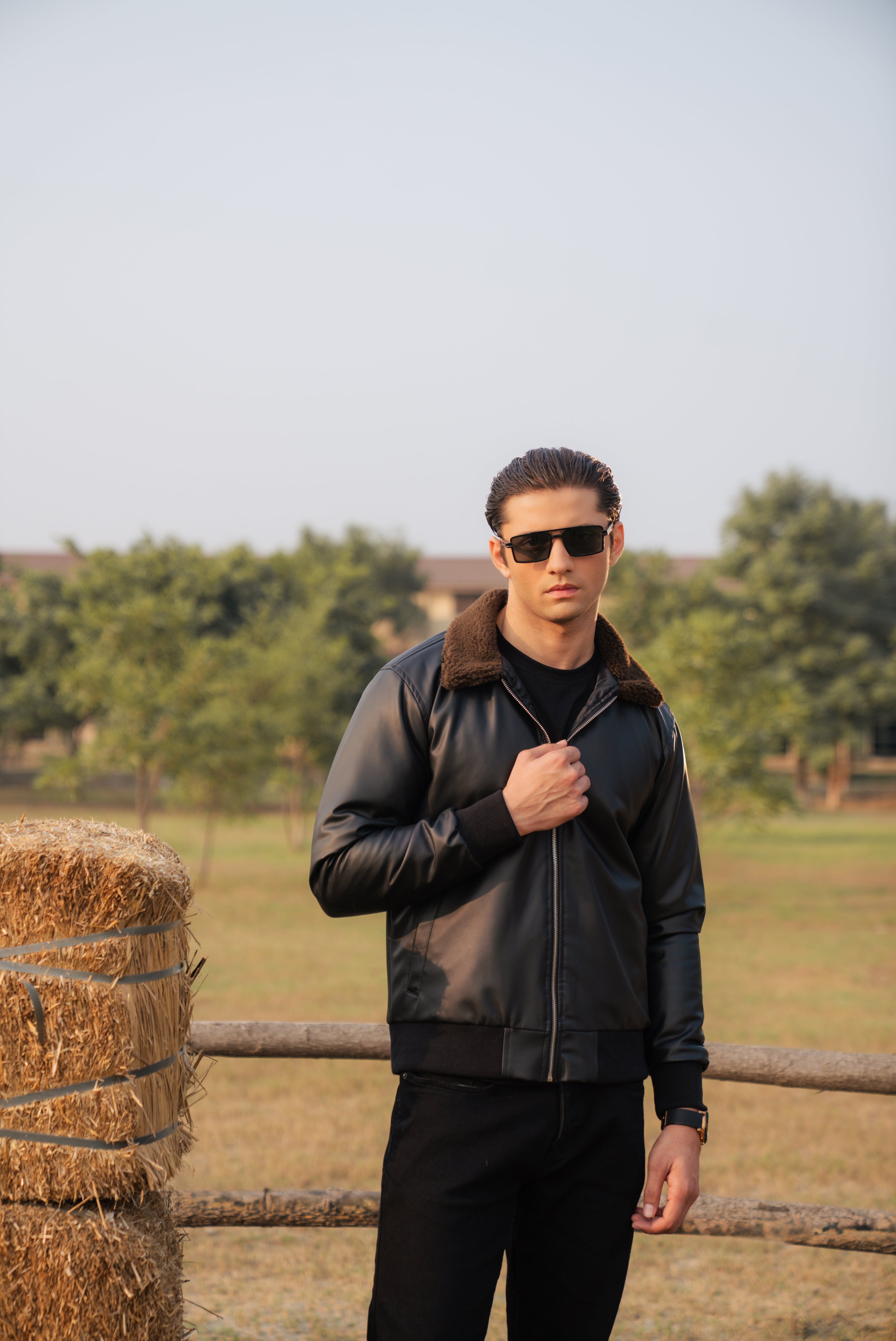 Black Faux Leather Jacket