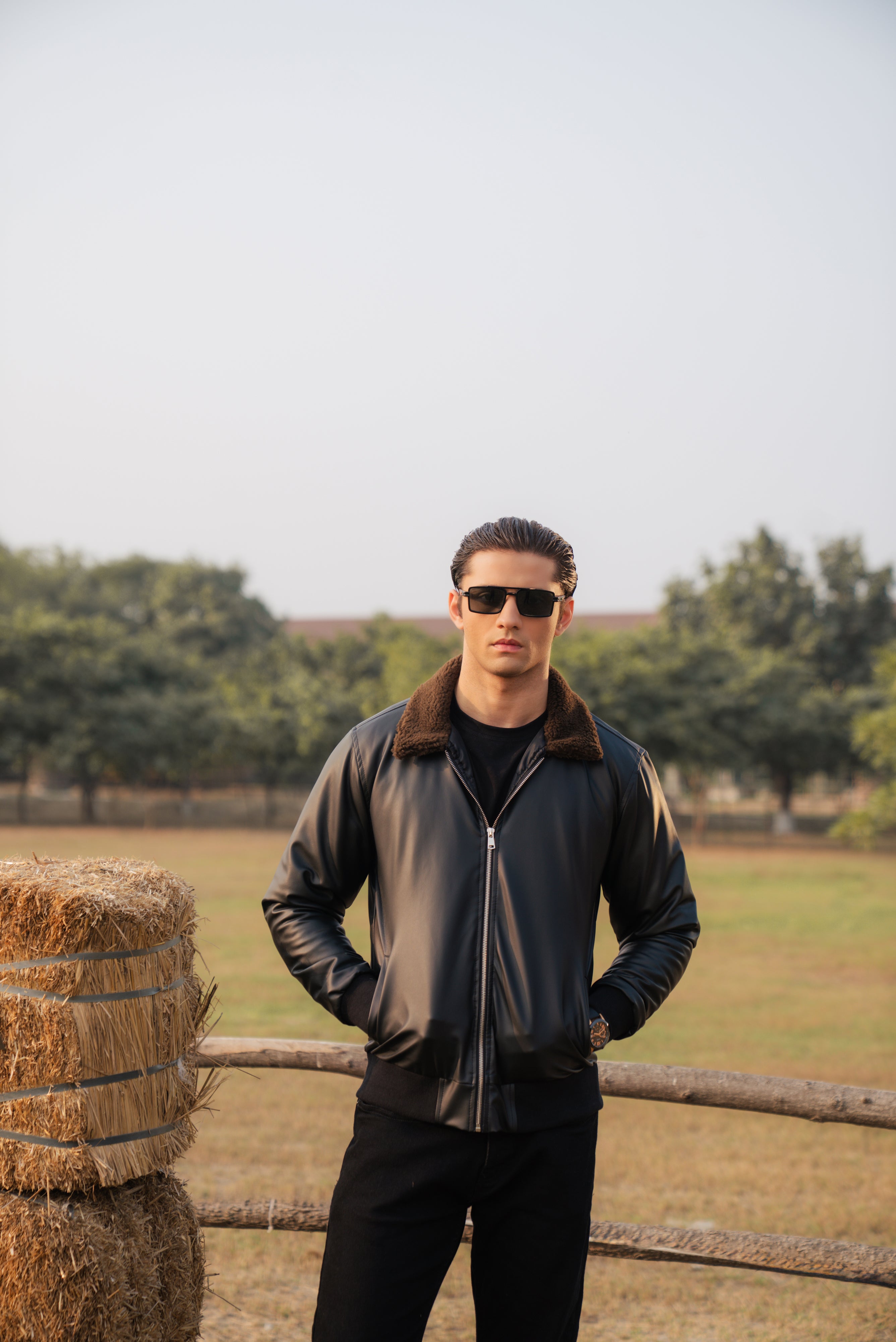 Black Faux Leather Jacket