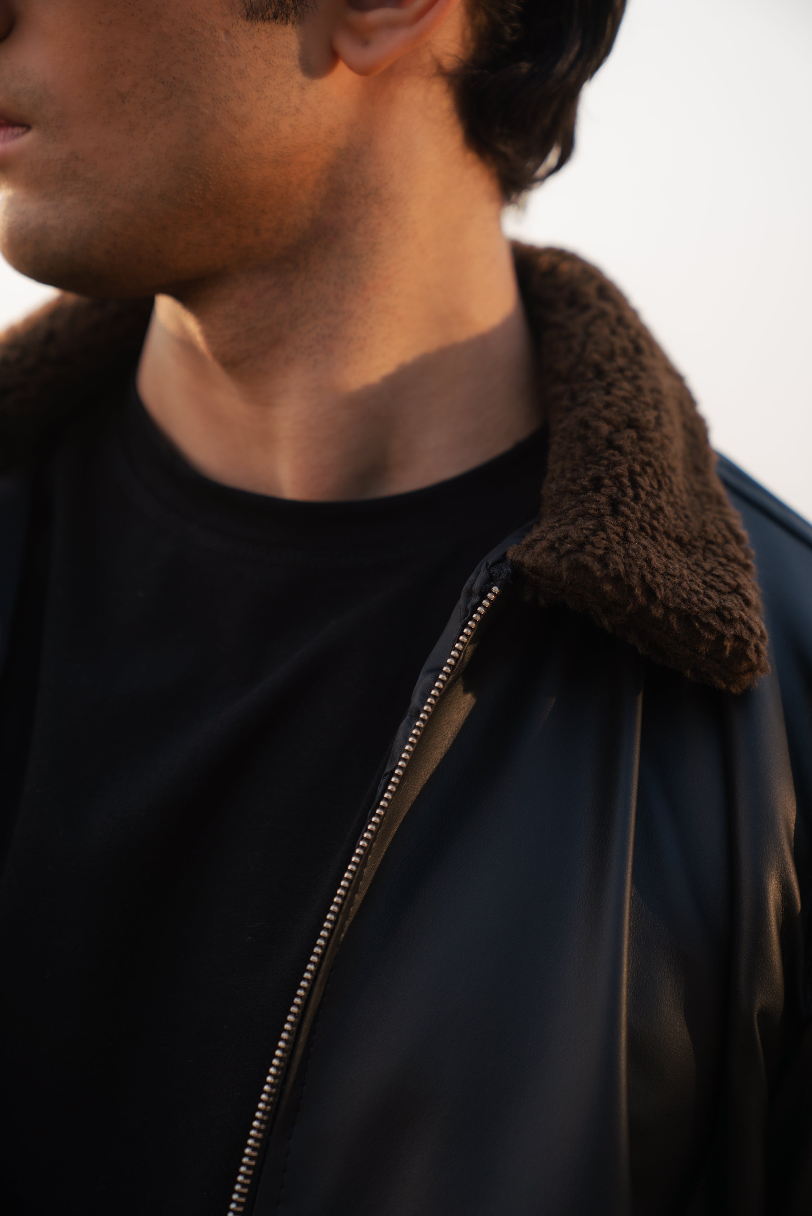 Black Faux Leather Jacket