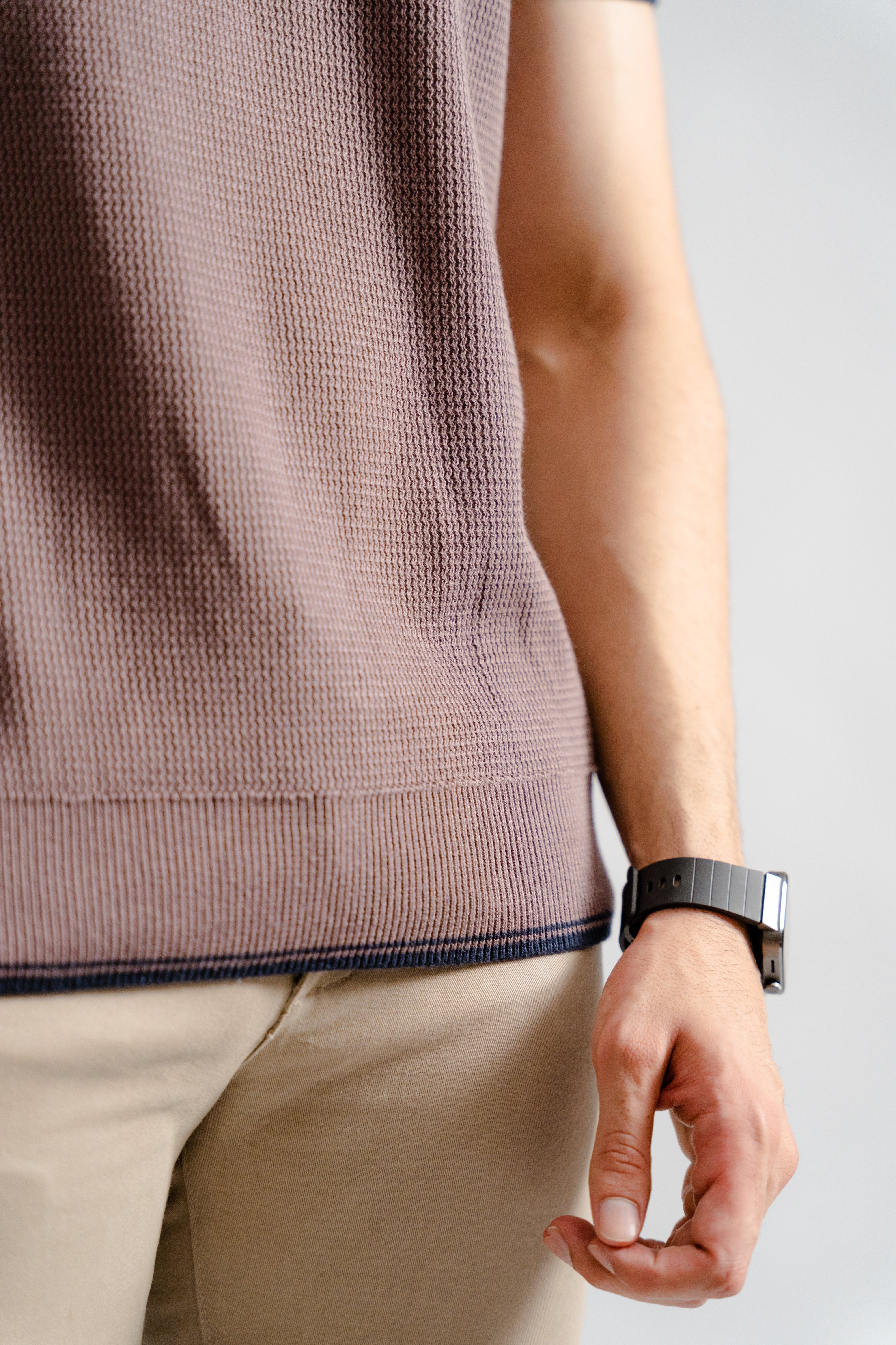 Heather Rack Knit Polo