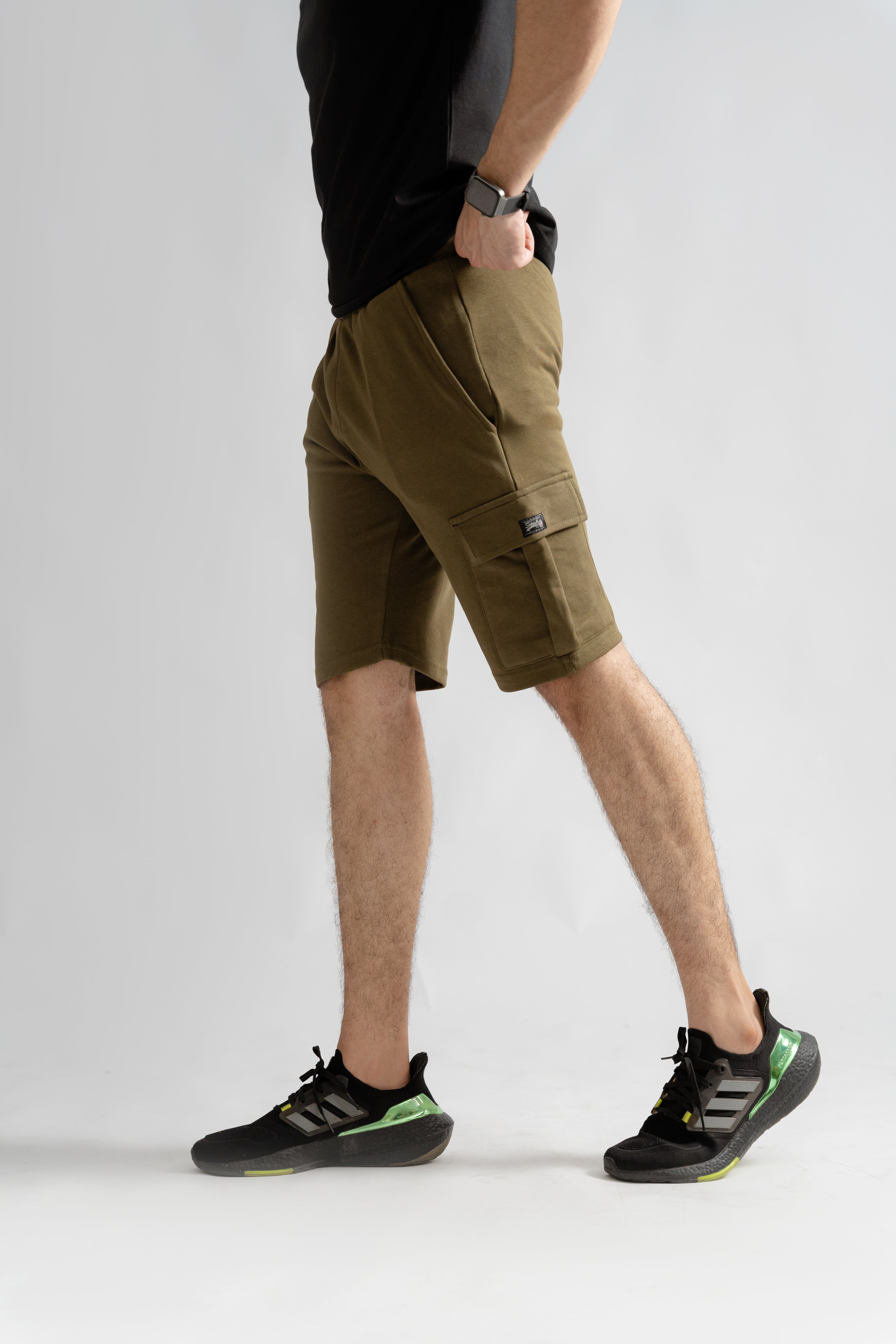 Olive Green Cargo Shorts