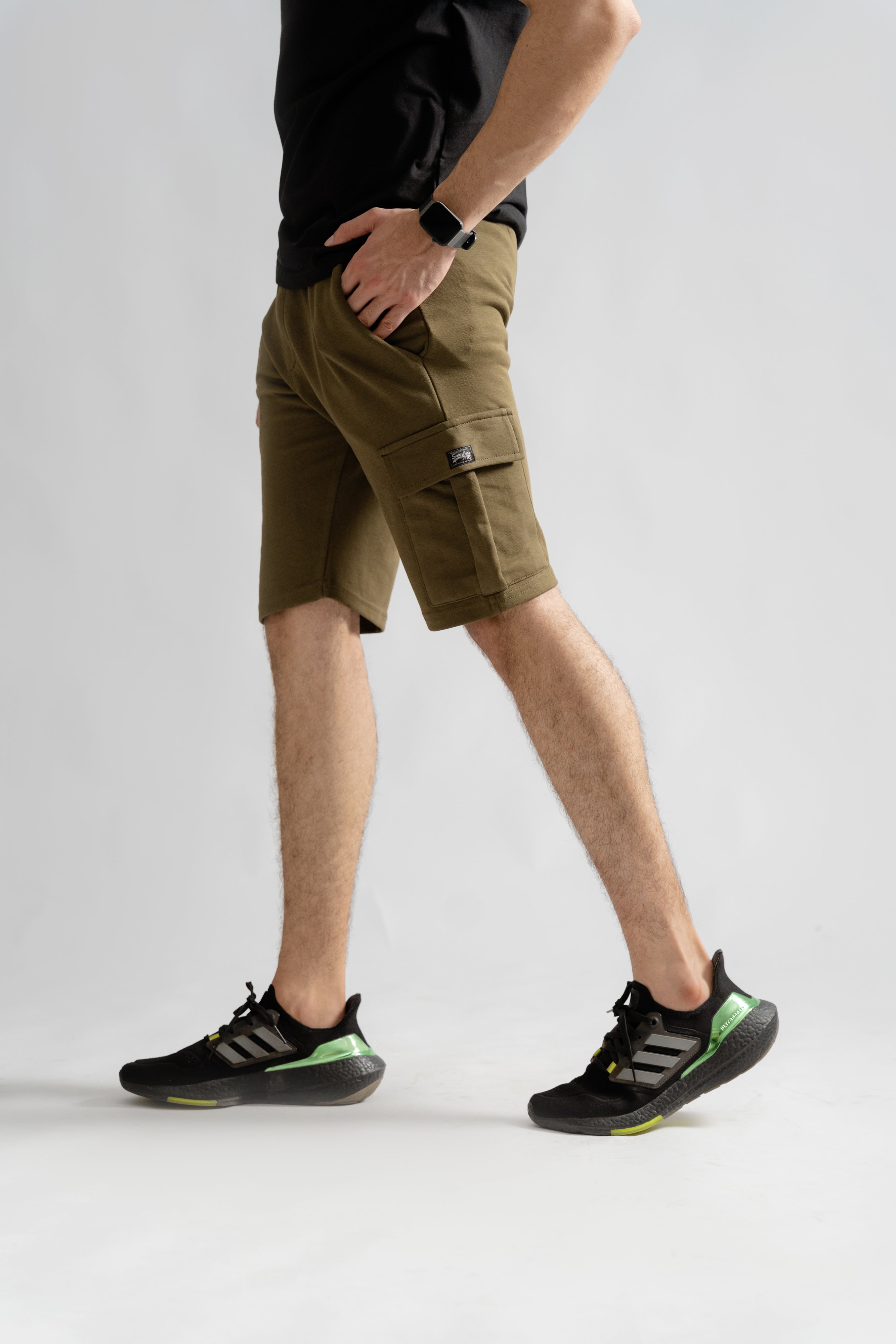 Olive Green Cargo Shorts