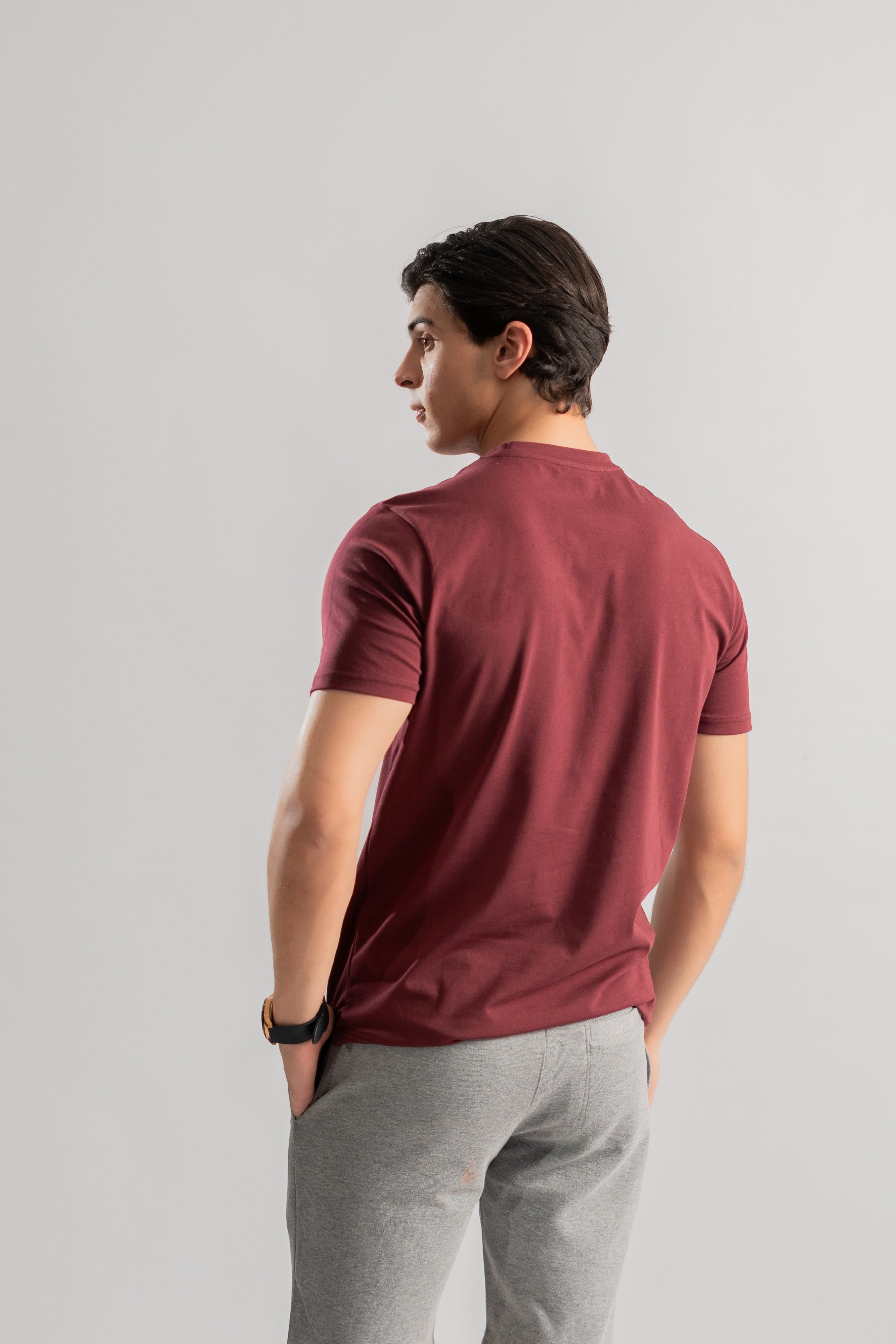 Burgandy basic Lycra tshirt