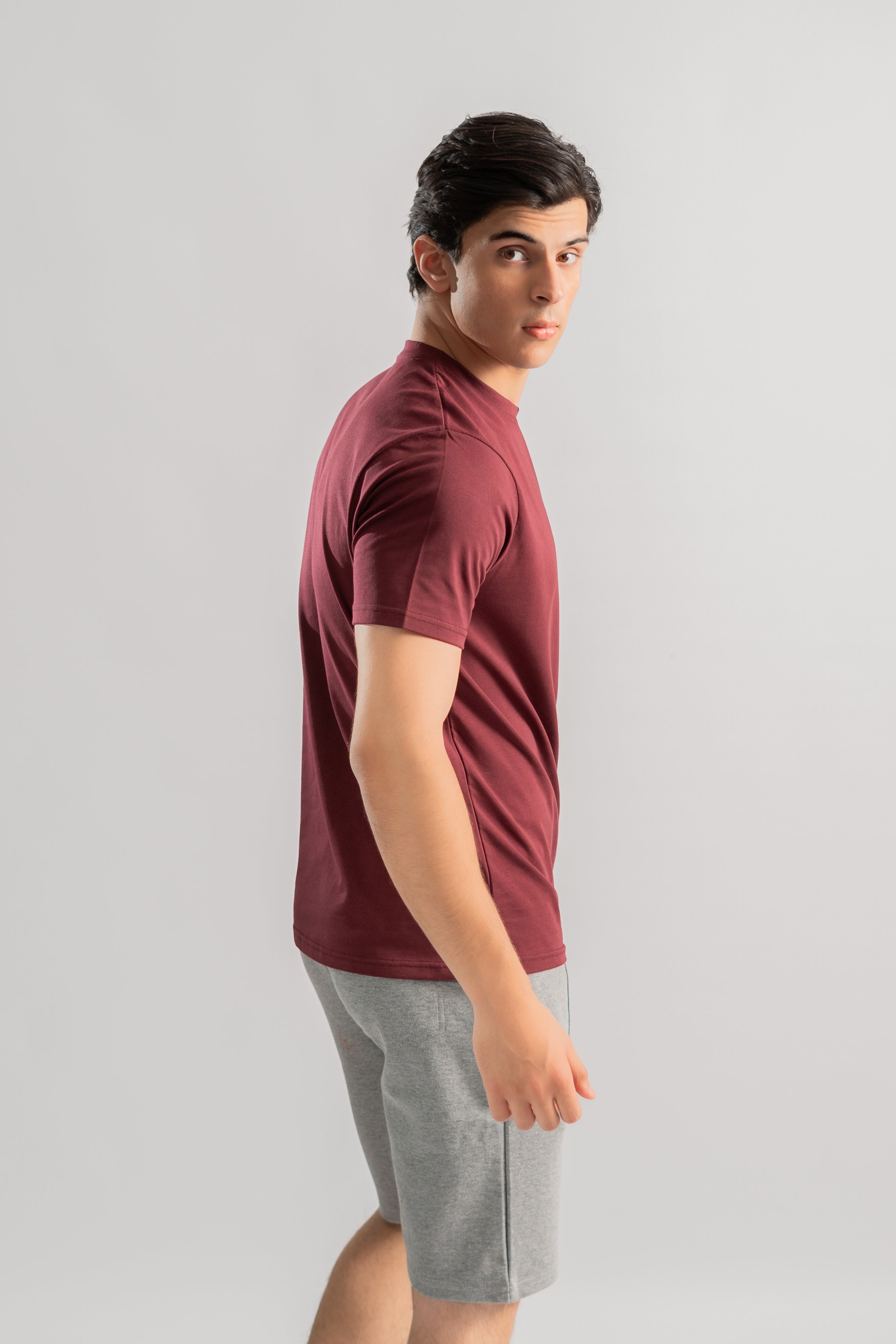 Burgandy basic Lycra tshirt