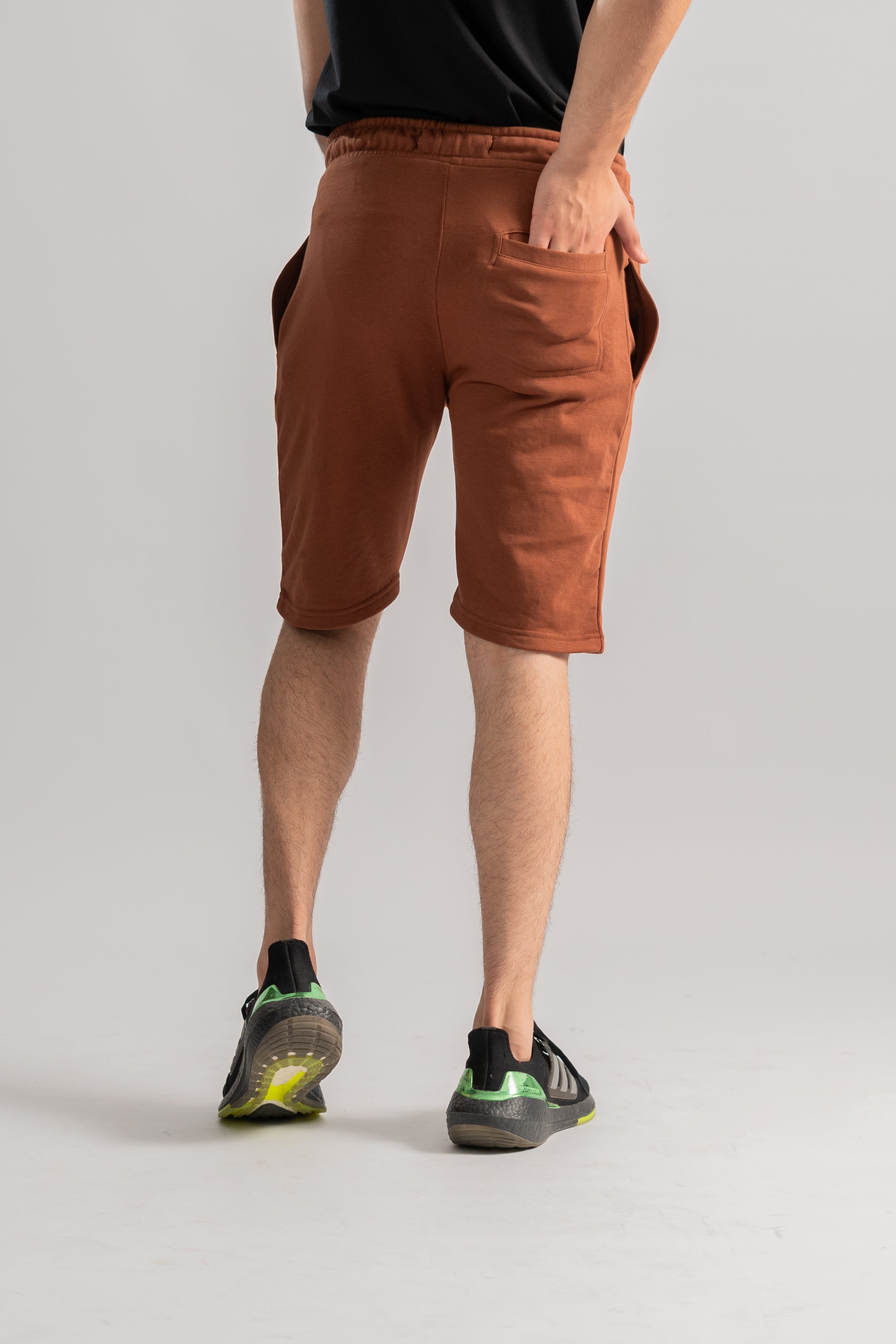 Rust terry shorts