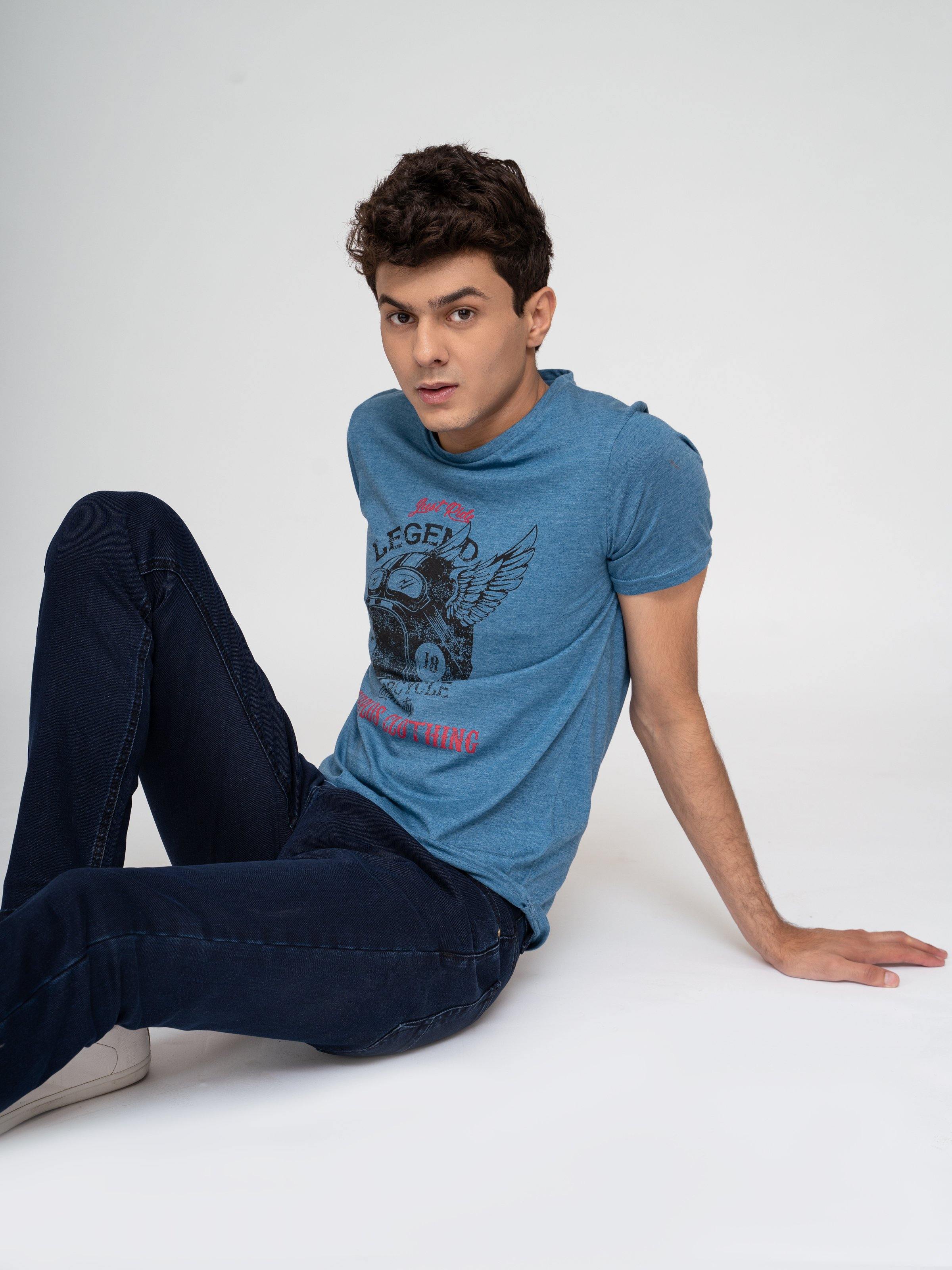 T SHIRT (GRAPHIC TEE) TEAL - Surplus Clothing