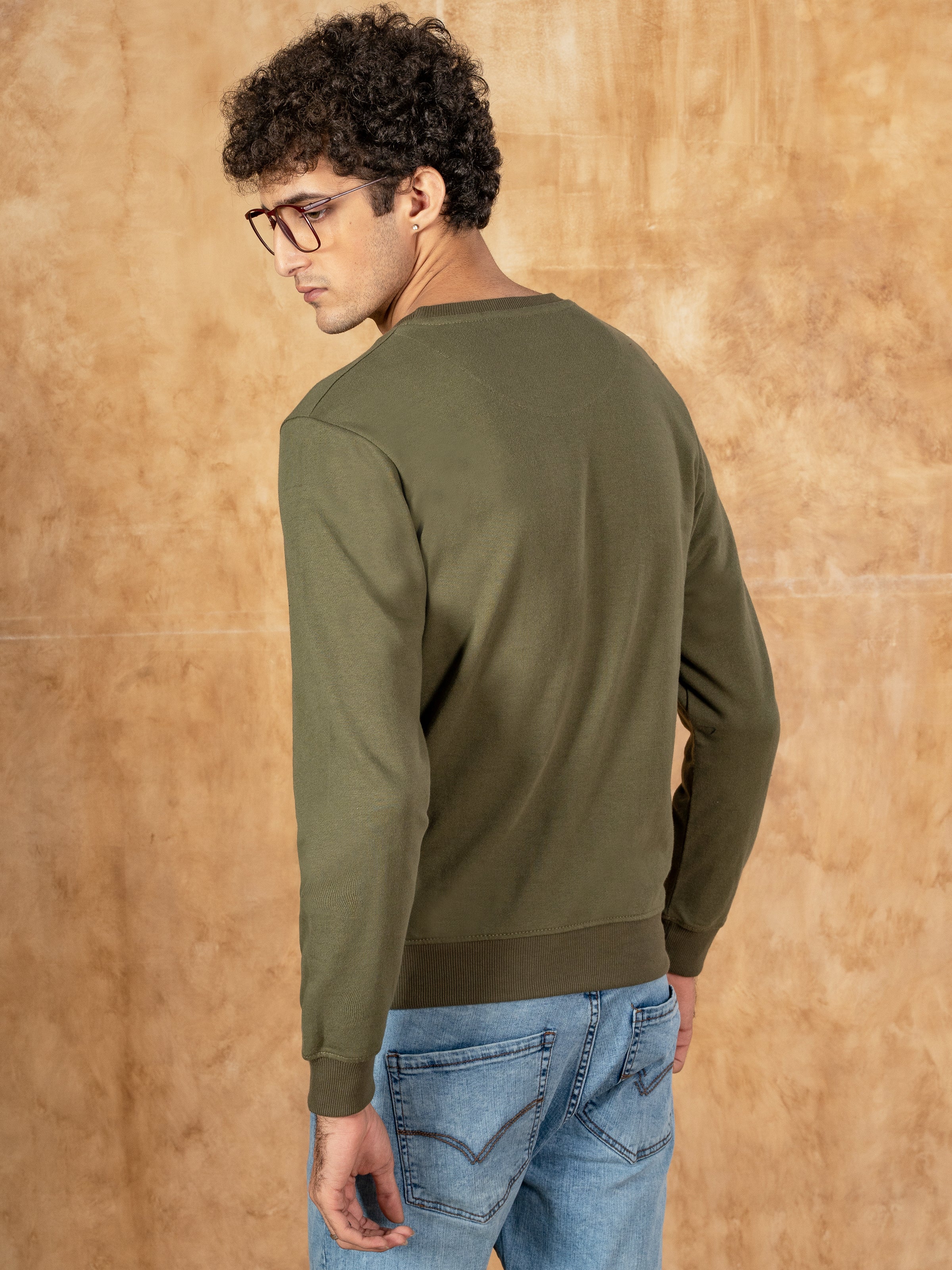 SWEAT SHIRT GRAPHIC OLIVE