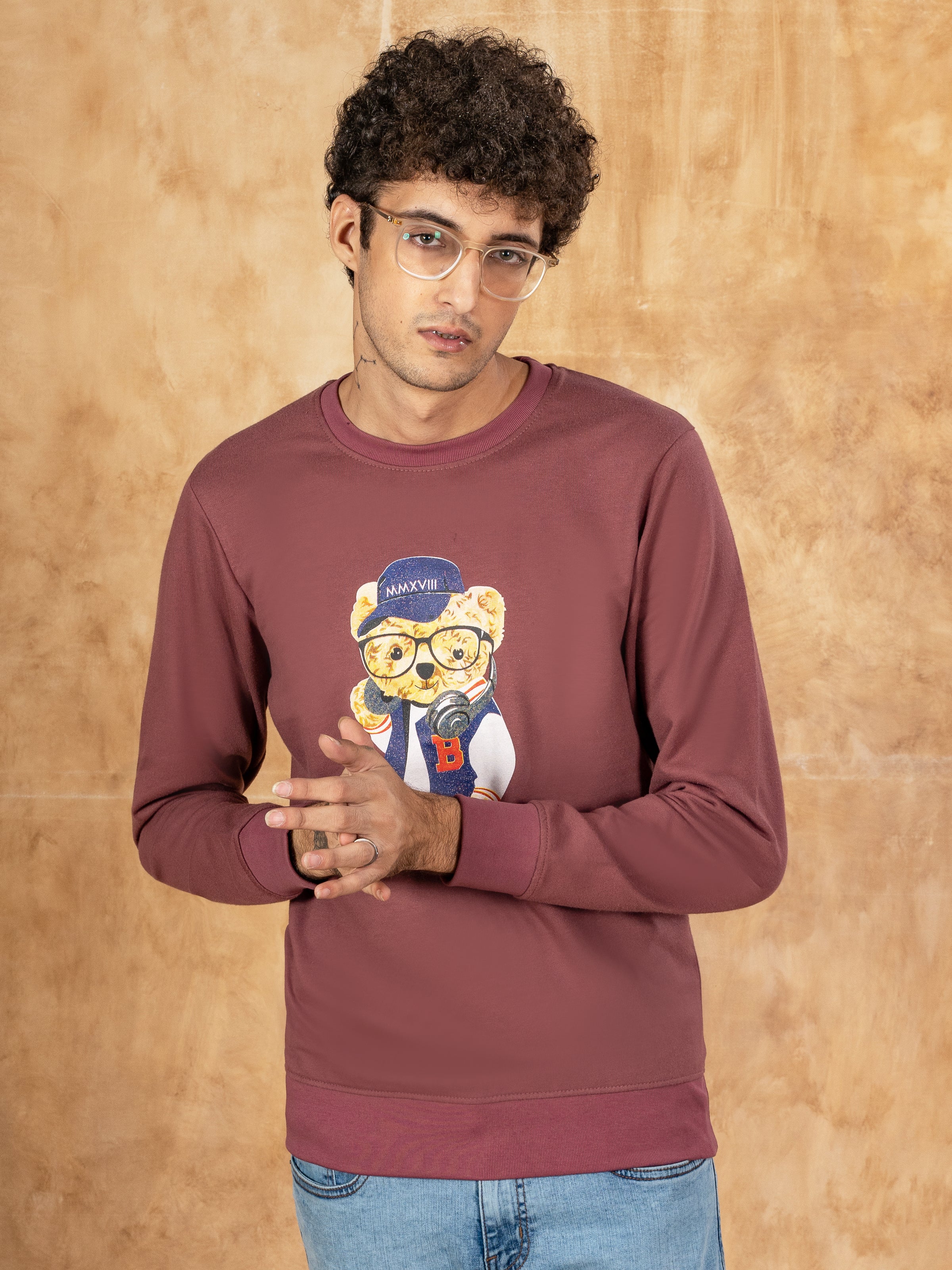 SWEAT SHIRT GRAPHIC MAROON
