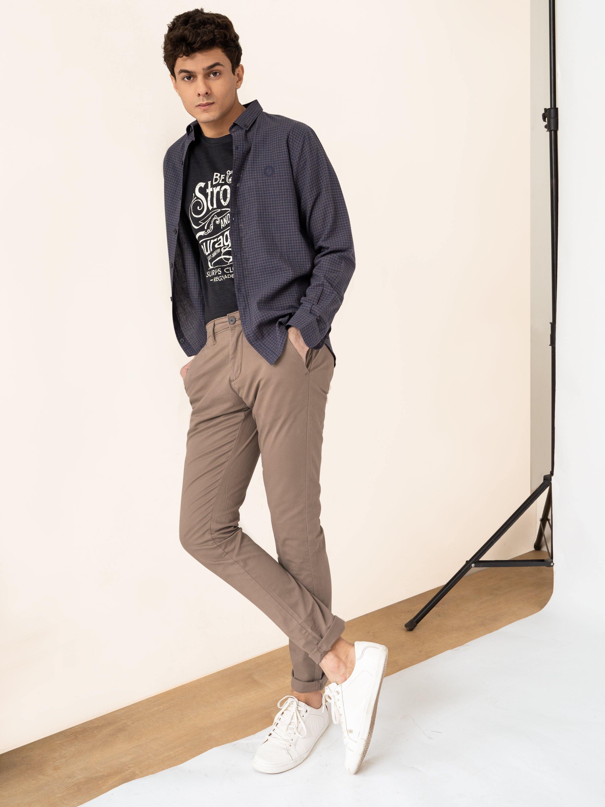 CASUAL PANT CHINOS SLIM FIT D KHAKI - Surplus Clothing