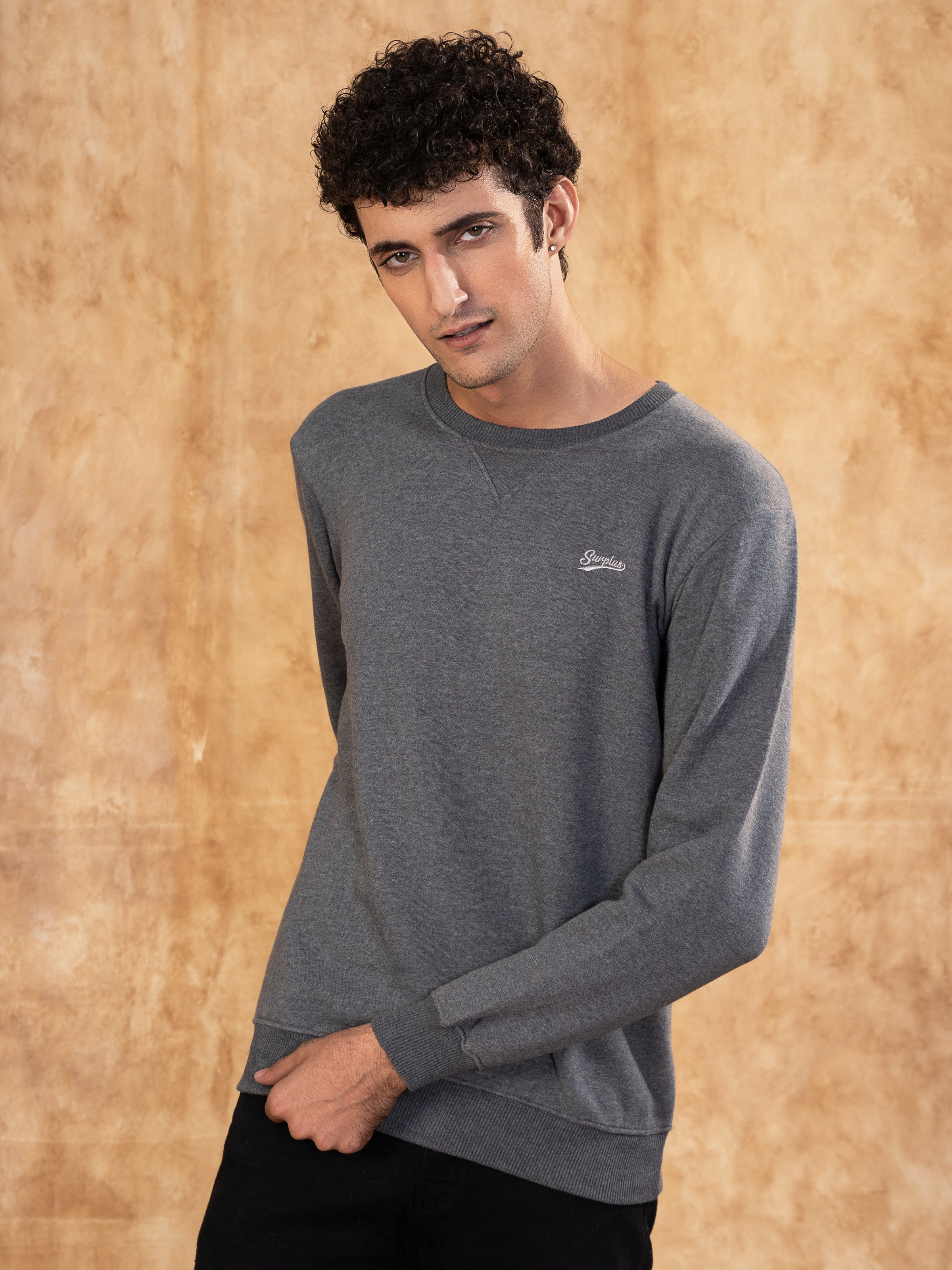 SWEAT SHIRT RAGLAN  SLEEVE DARK GREY