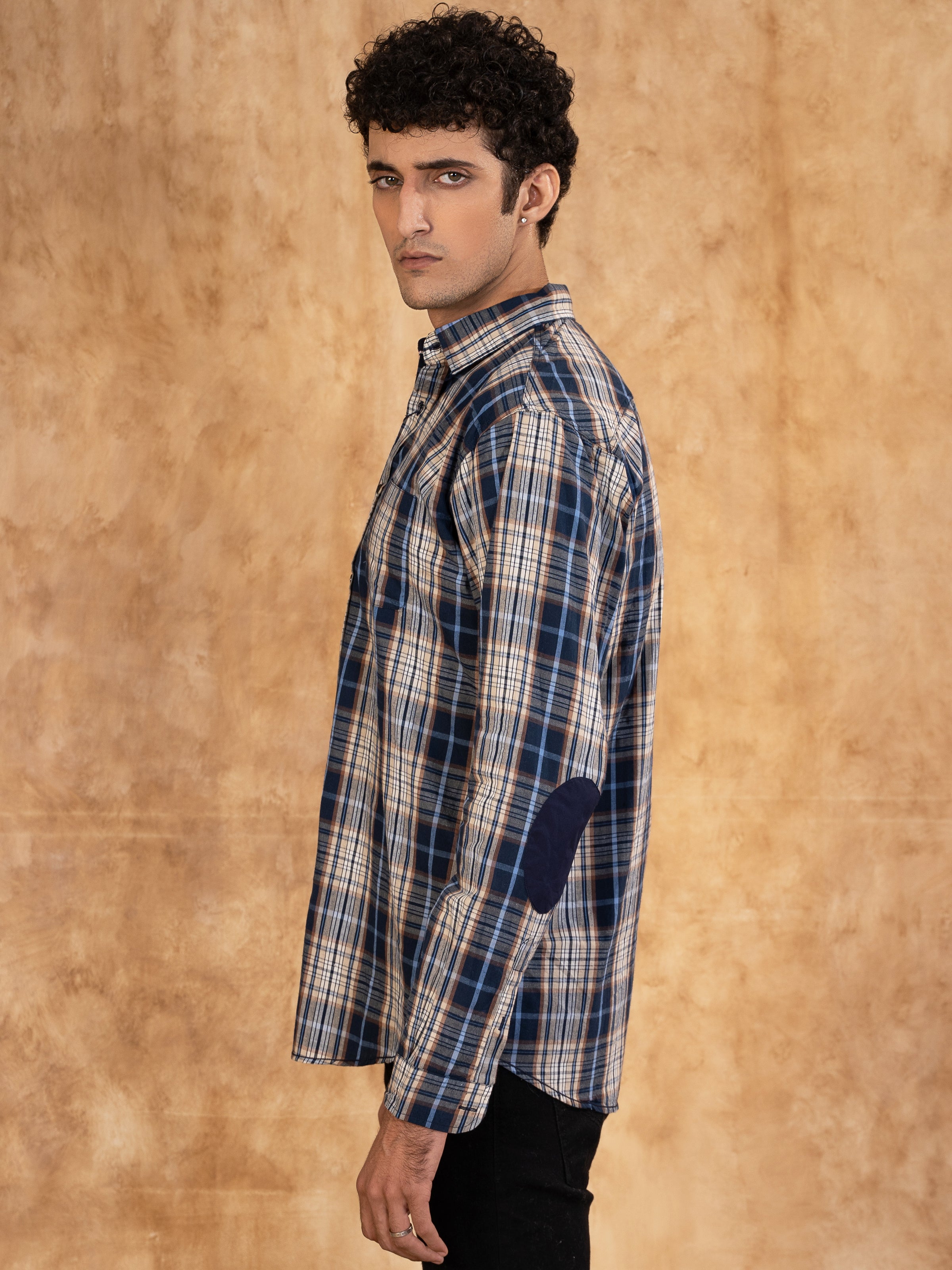 CASUAL SHIRT SMART FIT NAVY KHAKI