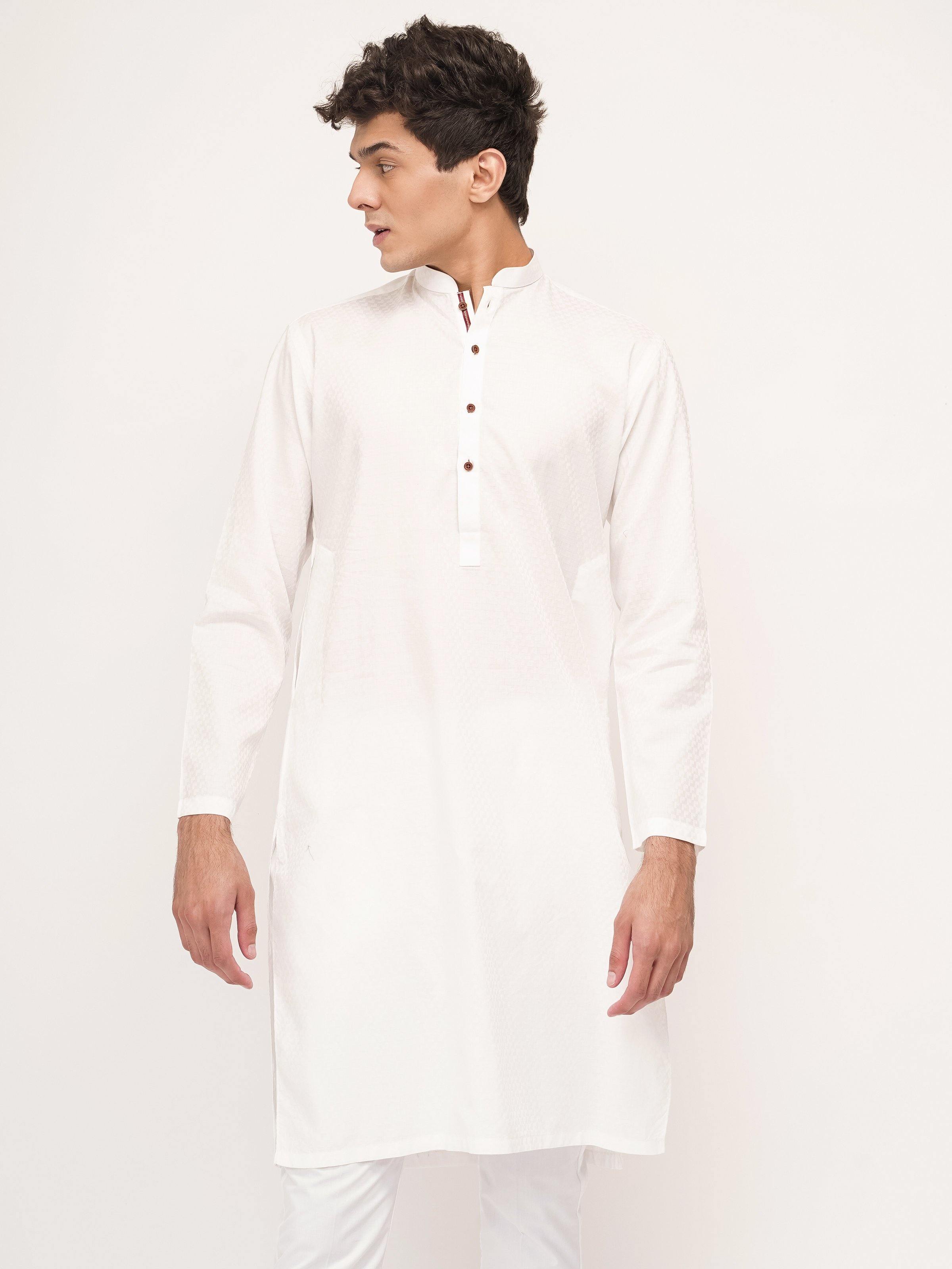 KURTA BAN COLLAR WHITE - Surplus Clothing