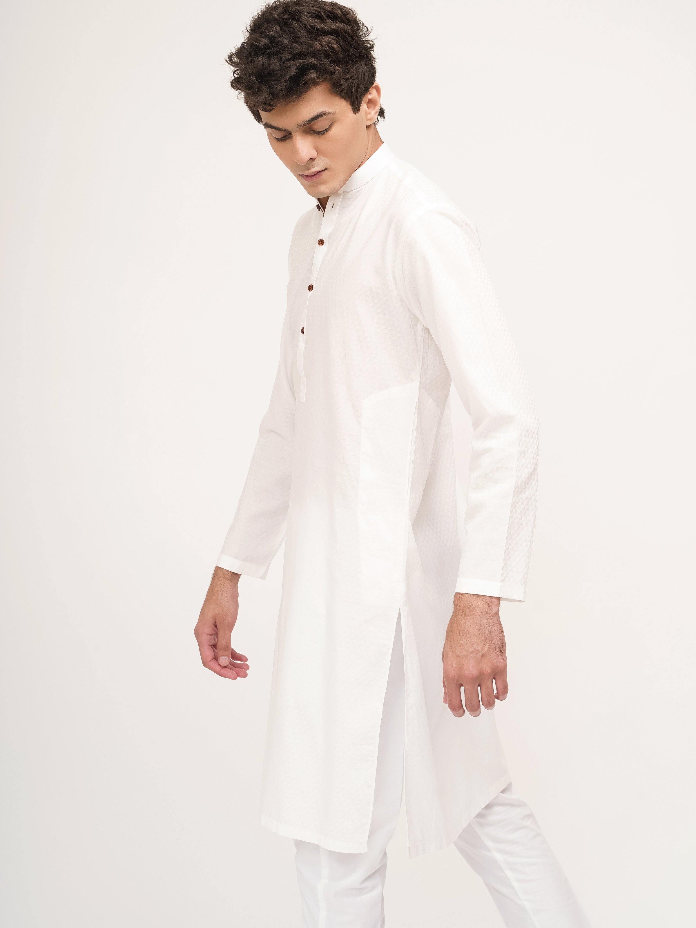 KURTA BAN COLLAR WHITE - Surplus Clothing