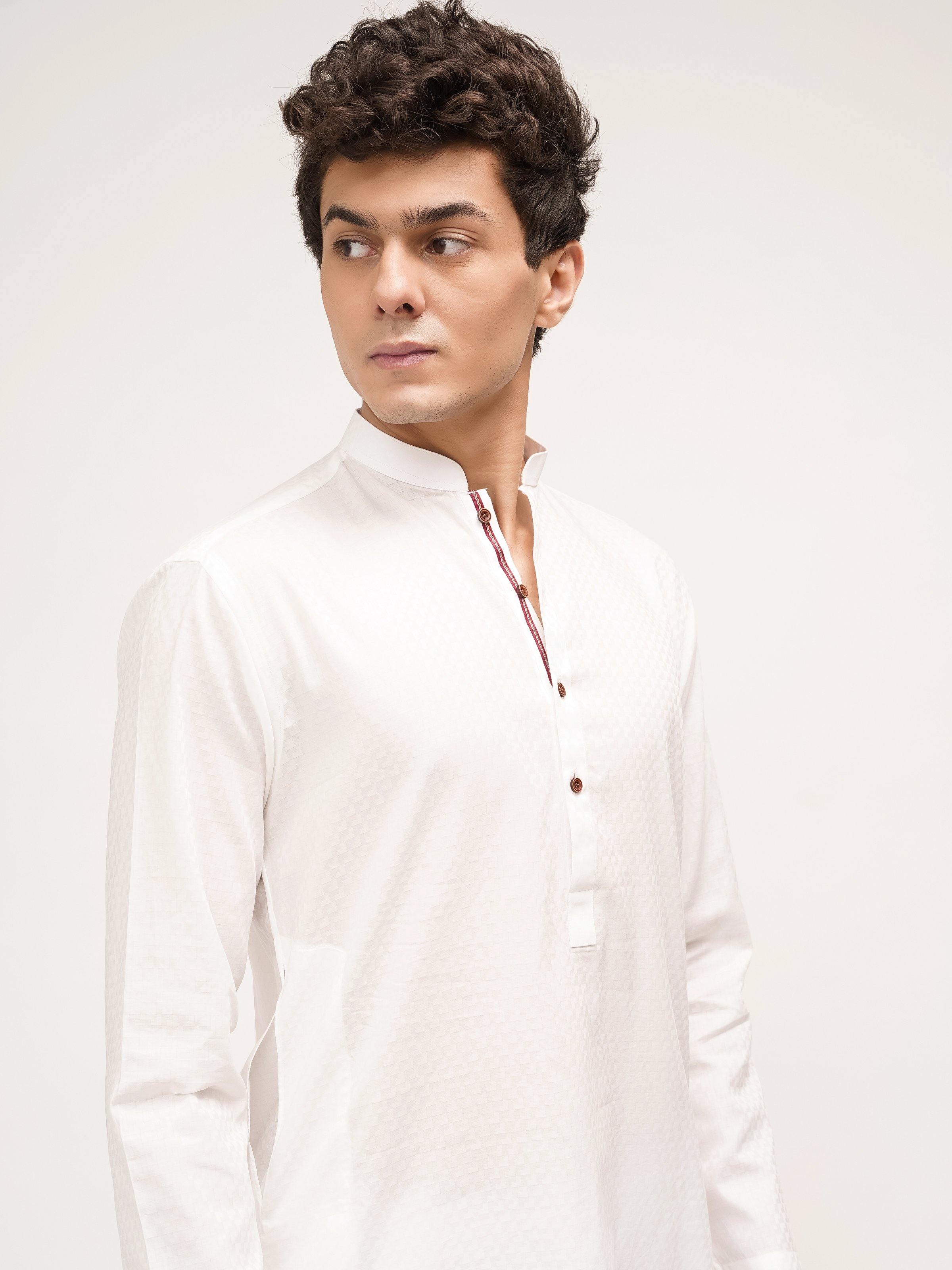 KURTA BAN COLLAR WHITE - Surplus Clothing