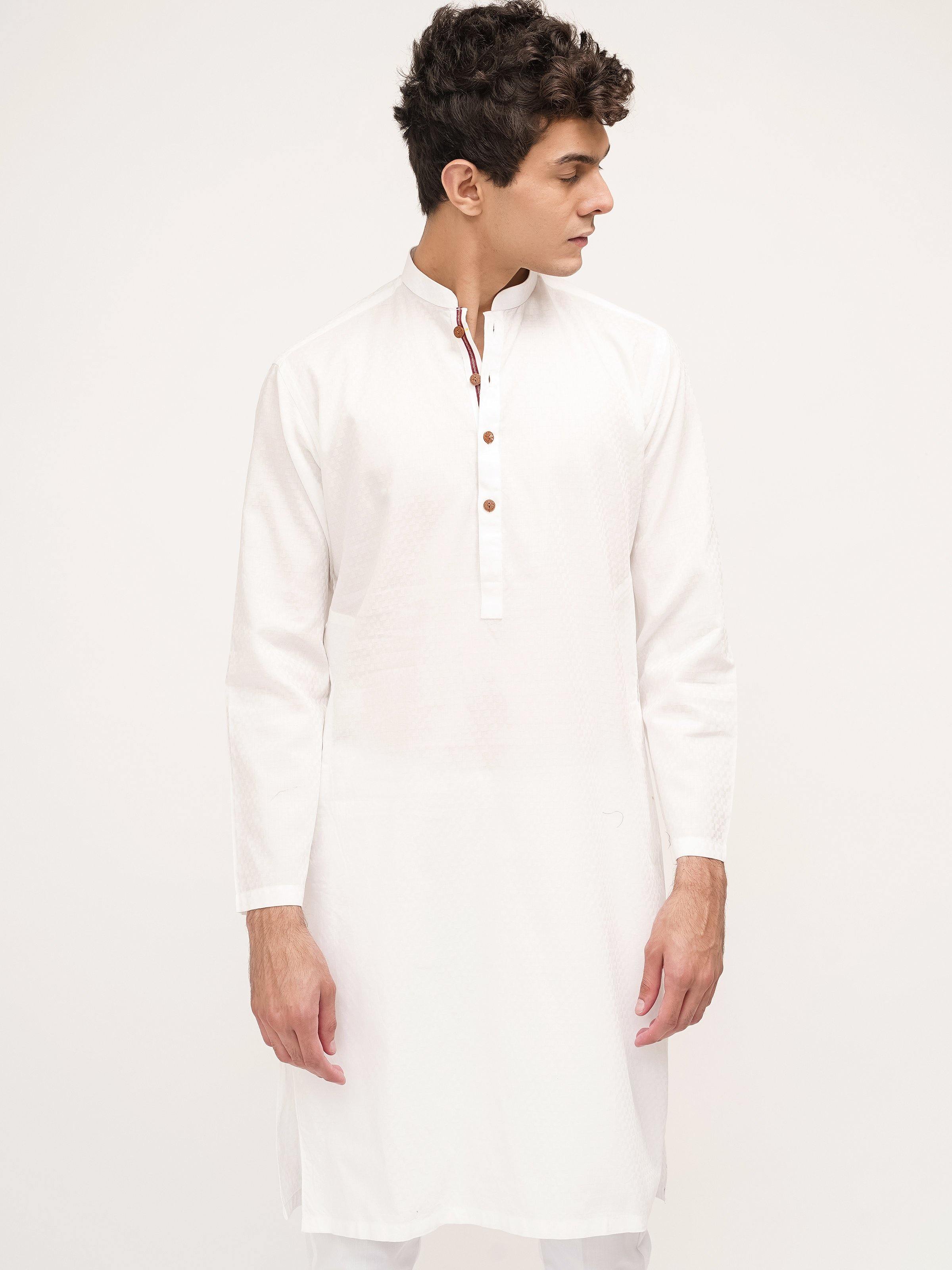 KURTA BAN COLLAR WHITE - Surplus Clothing