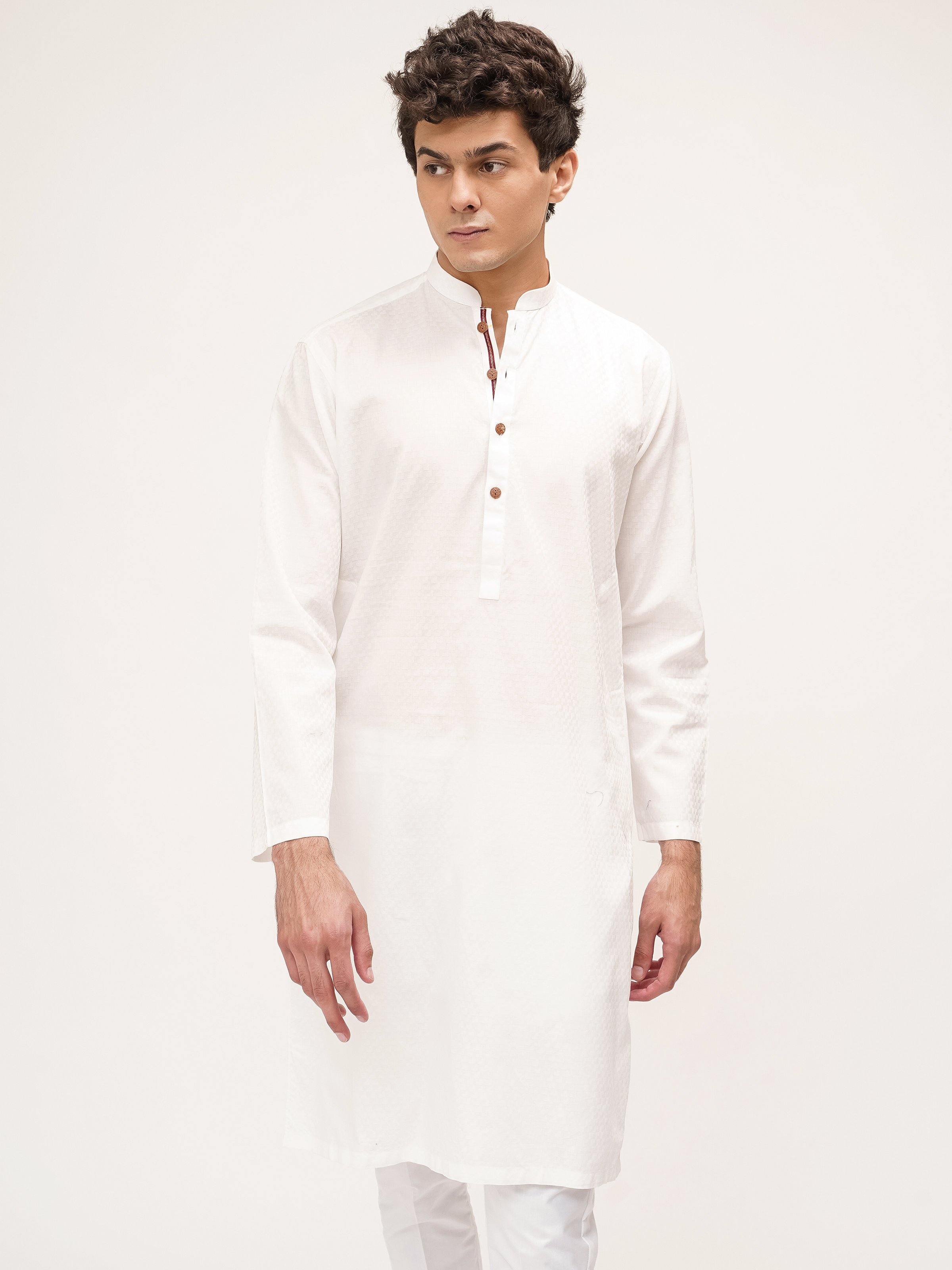 KURTA BAN COLLAR WHITE - Surplus Clothing