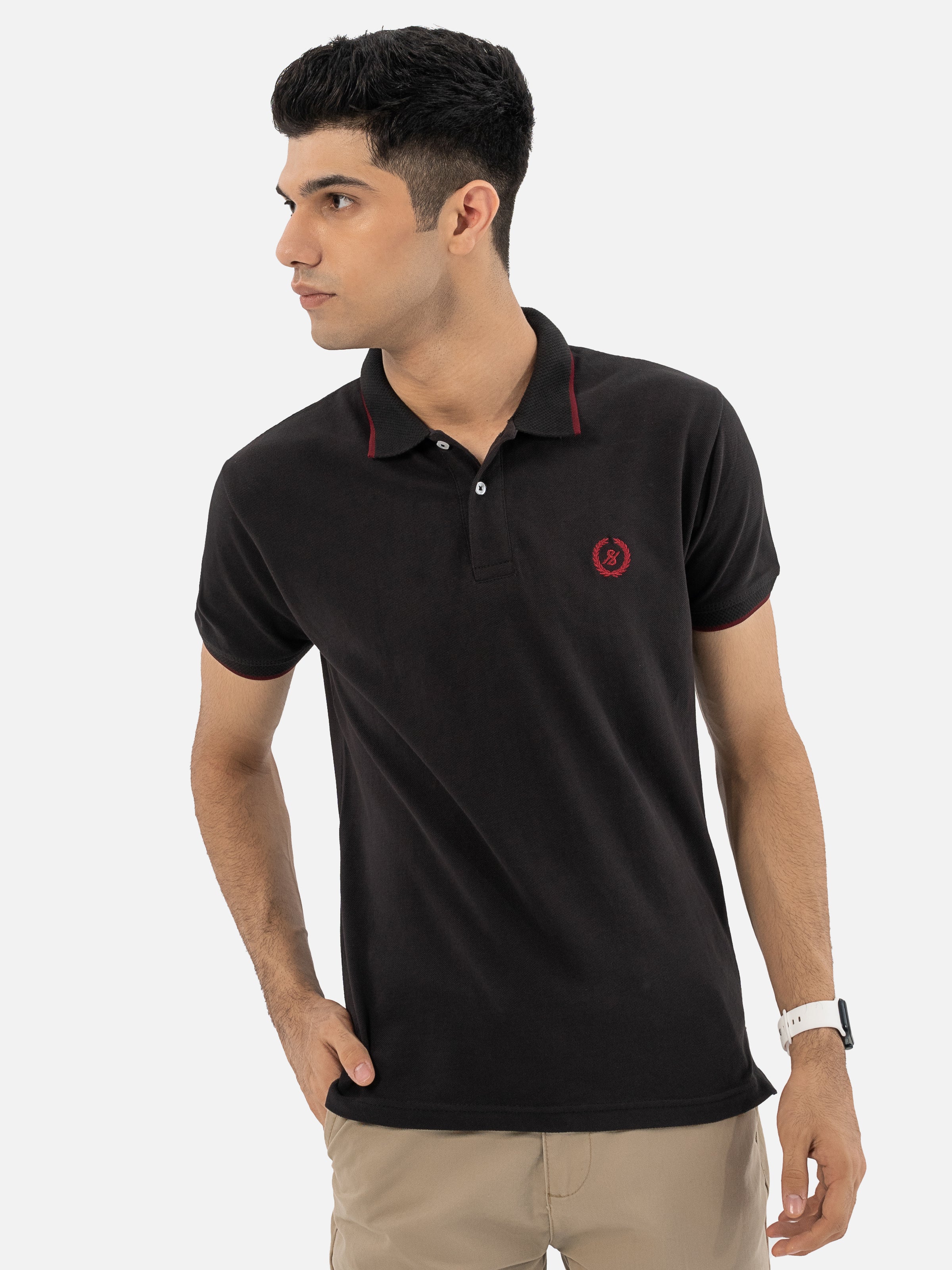 T SHIRT POLO BLACK