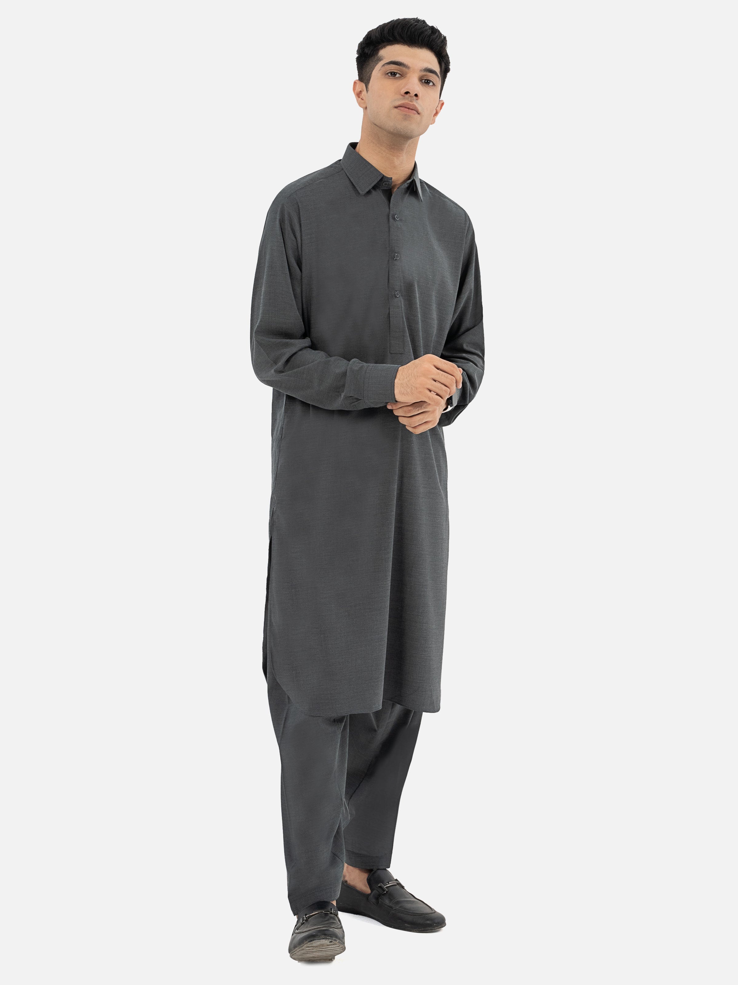 SHALWAR KAMEEZ REGULAR COLLAR FROEST GREEN