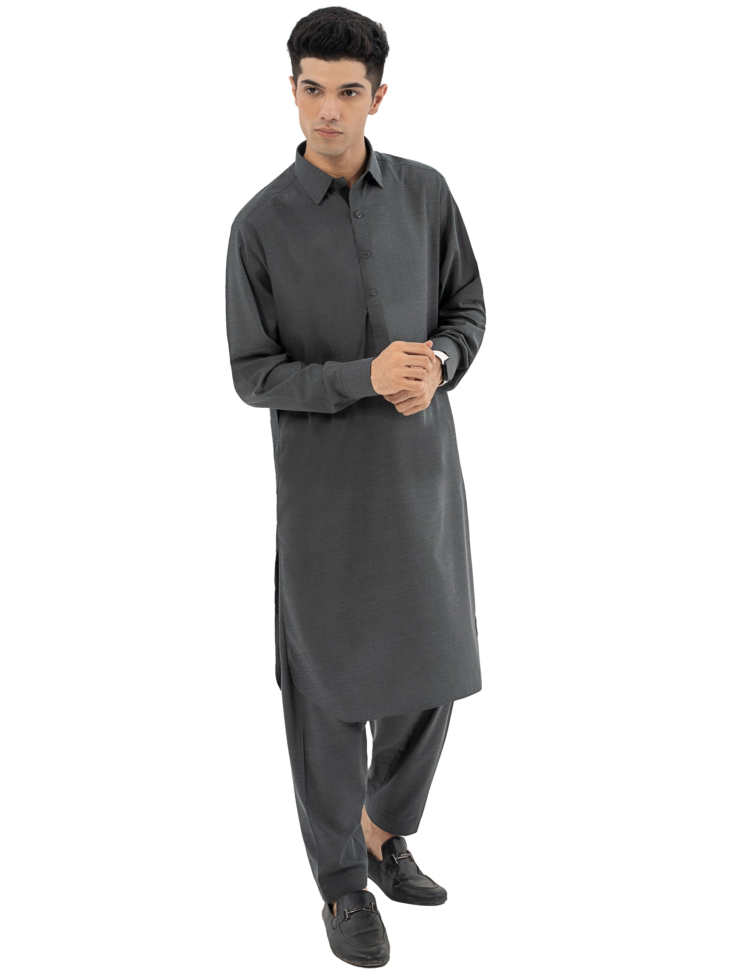 SHALWAR KAMEEZ REGULAR COLLAR FROEST GREEN