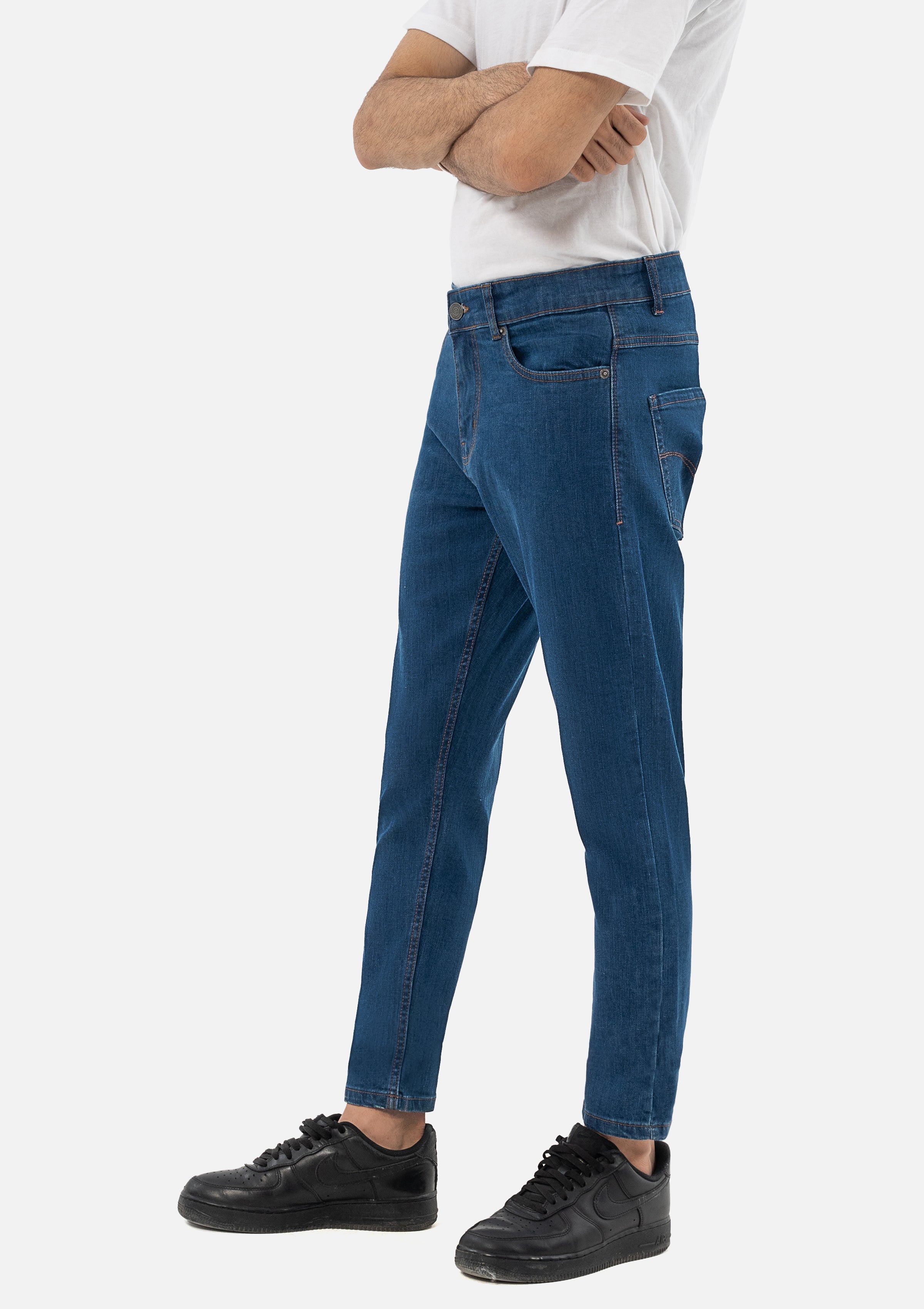 SKINNY FIT JEANS MID BLUE