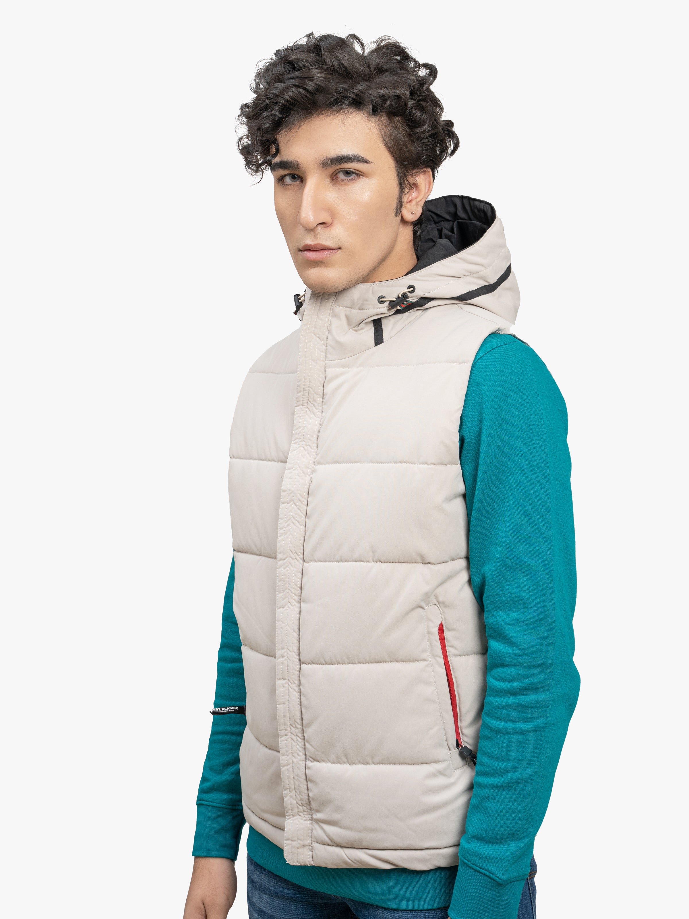 JACKET SLEEVELESS OFF WHITE