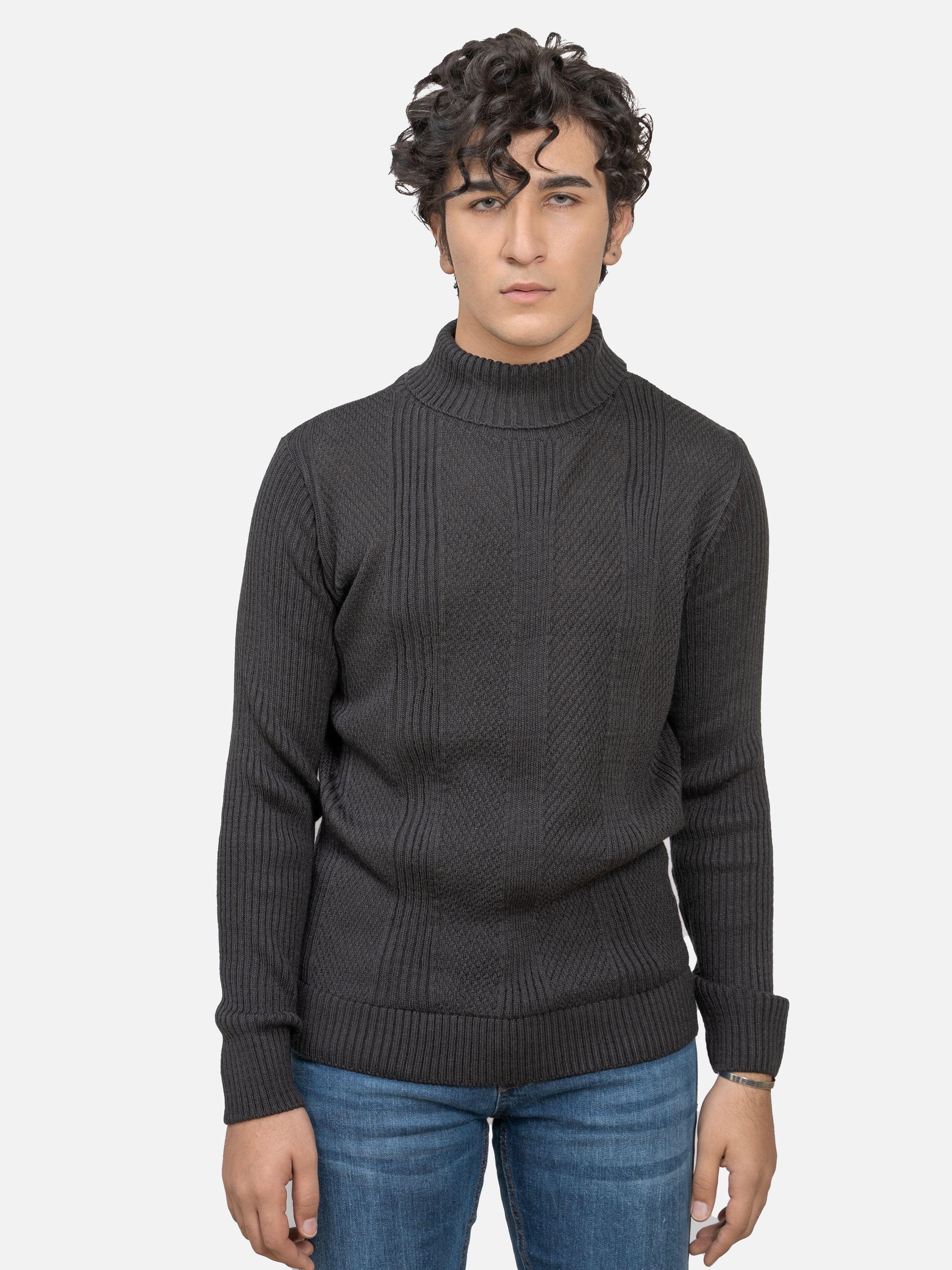 SWEATER FULL SLEEVE HIGH NECK COFFE