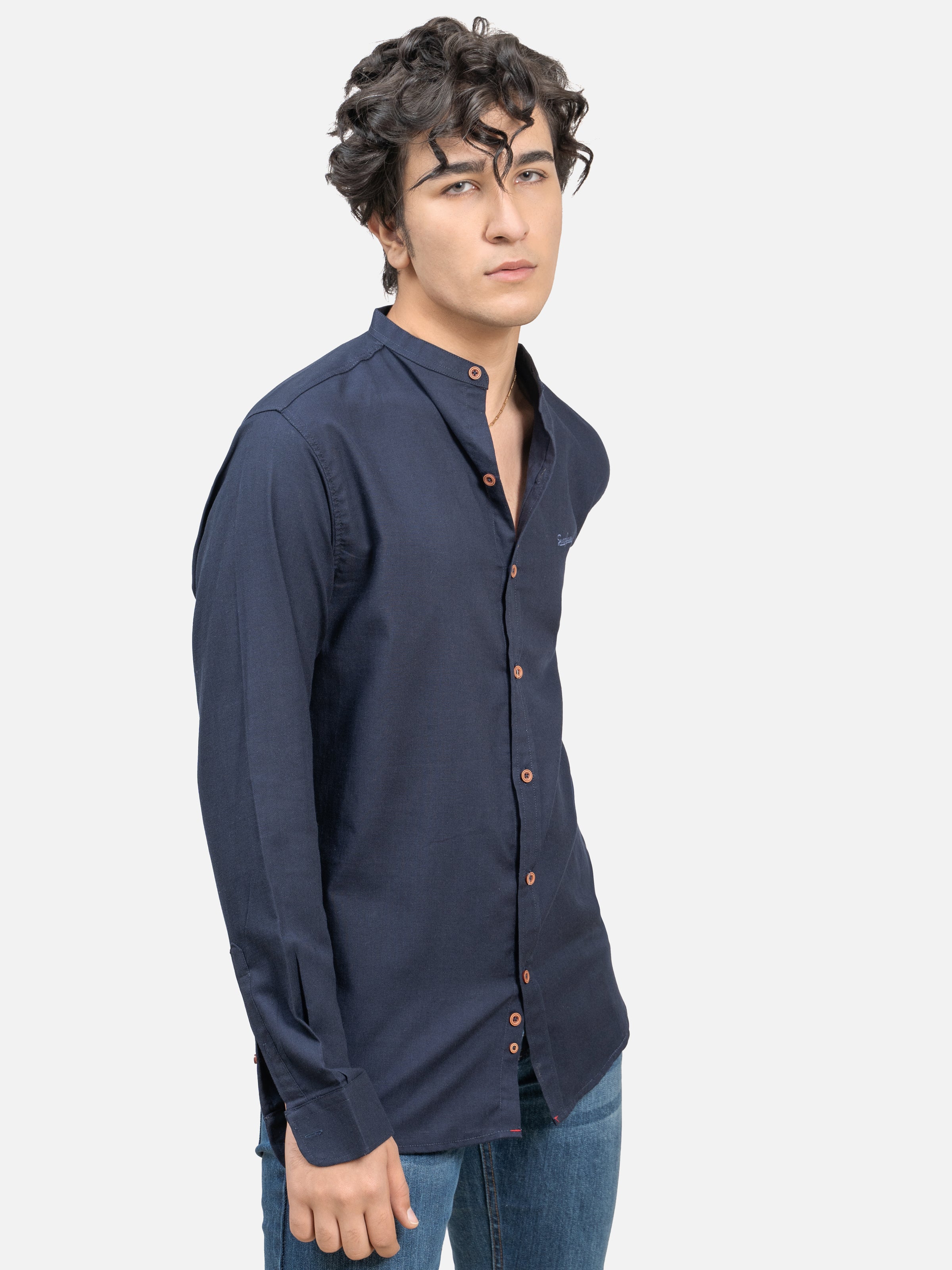 CASUAL SHIRT FULL SLEEVE BLACK NAVY