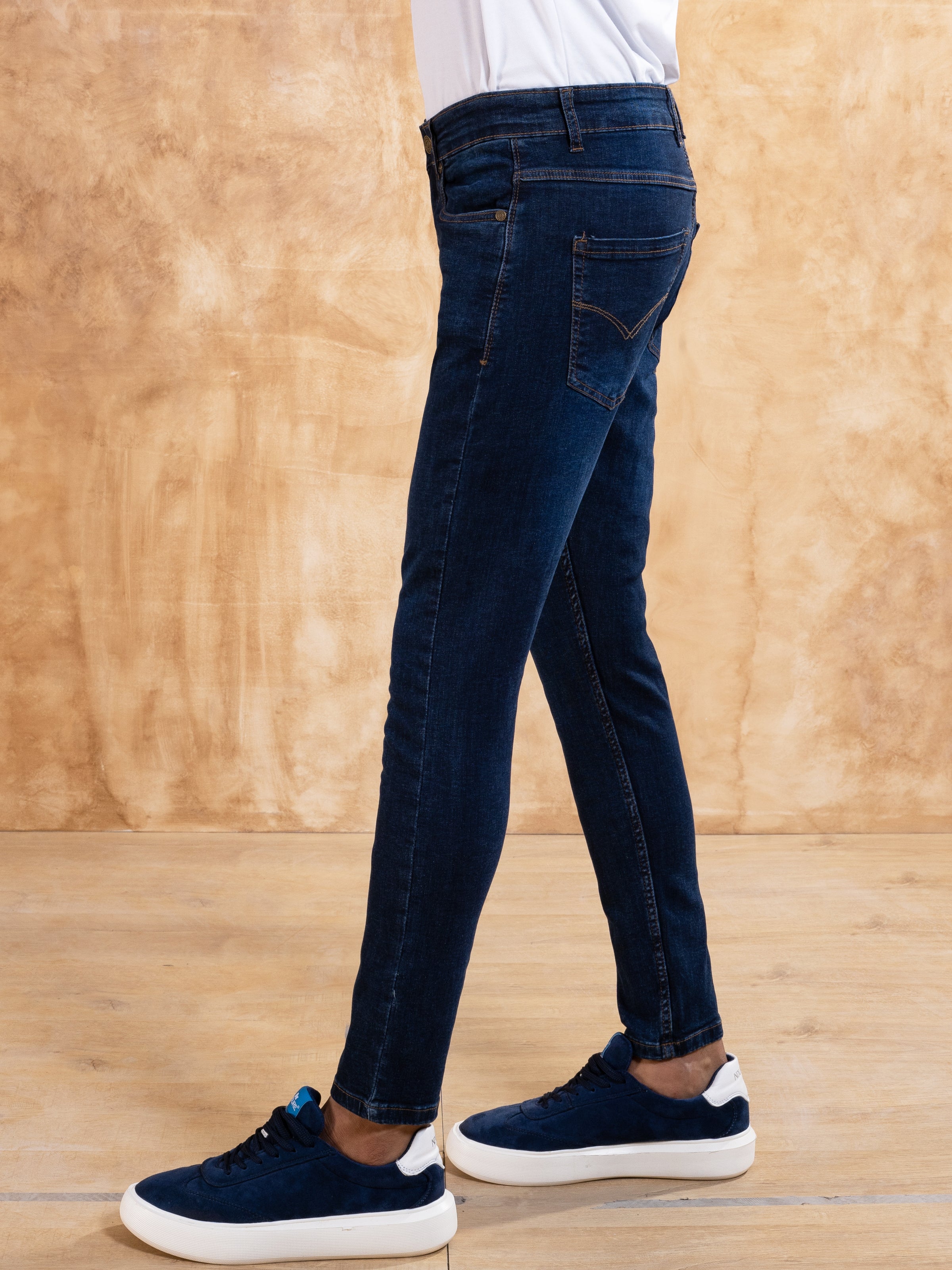 SKINNY FIT JEANS DARK BLUE