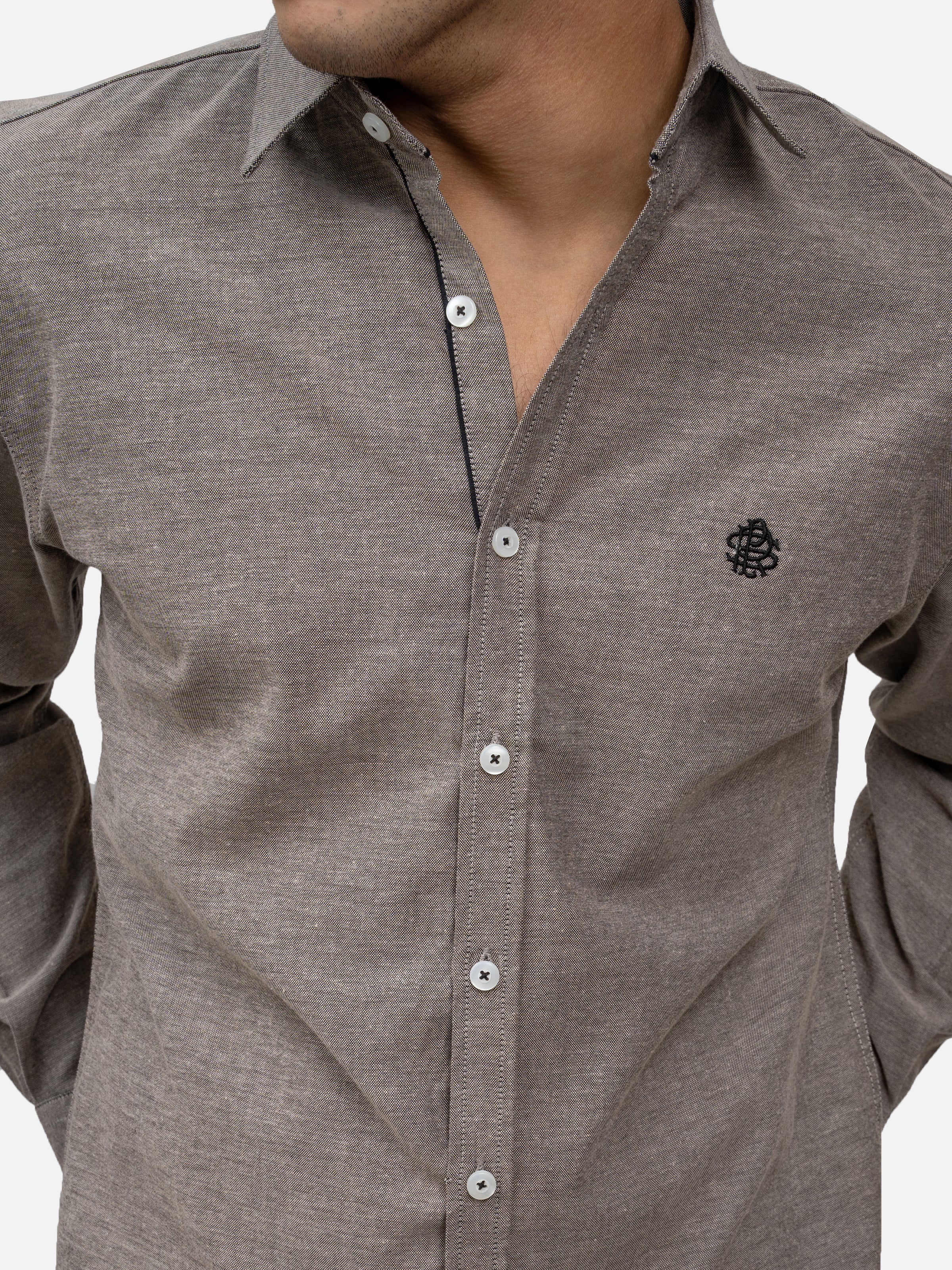 CASUAL SHIRT FULL SLEEVES SMART FIT GREY