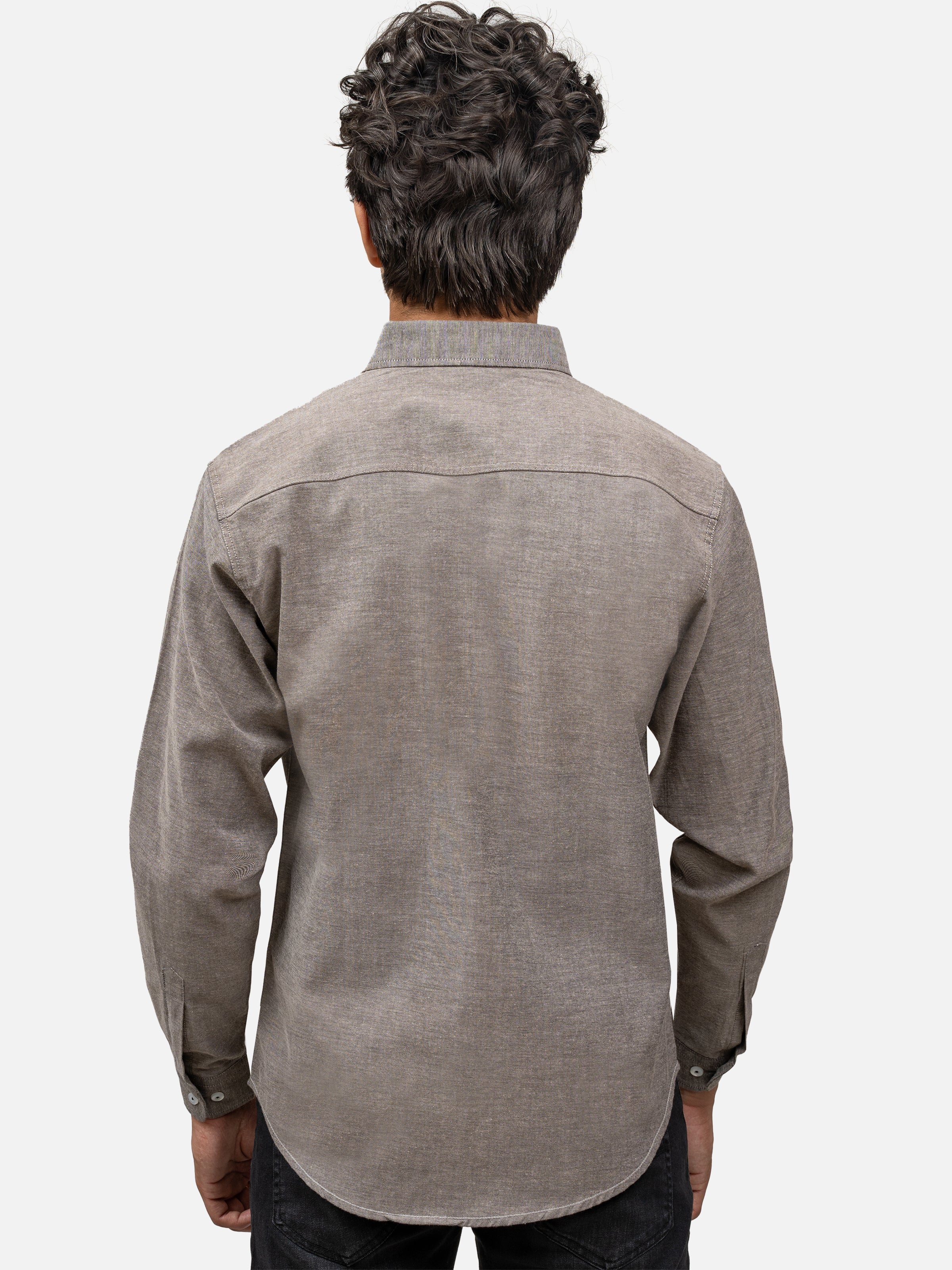 CASUAL SHIRT FULL SLEEVES SMART FIT GREY