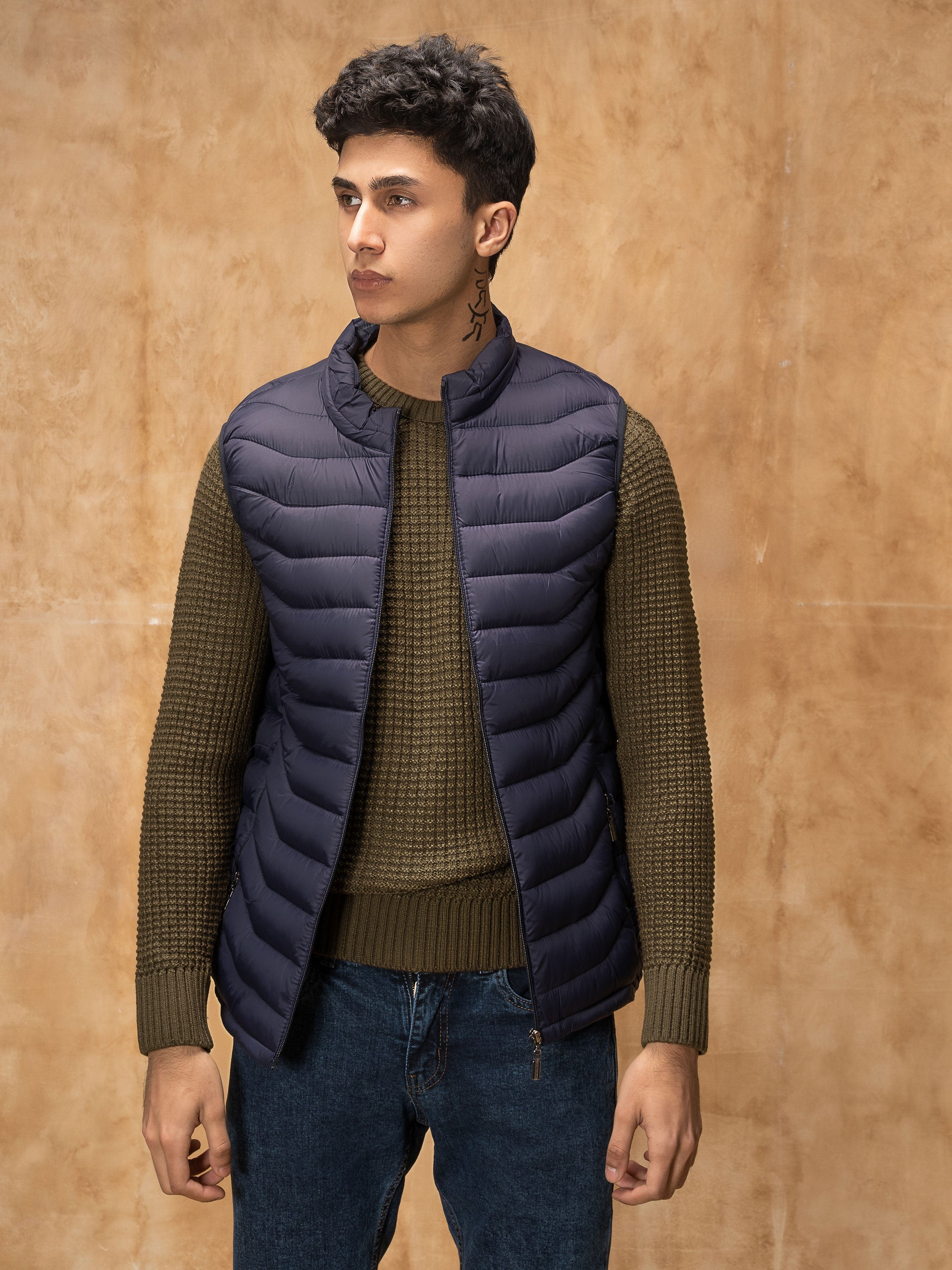 JACKET SLEEVELESS PARACHUTE NAVY