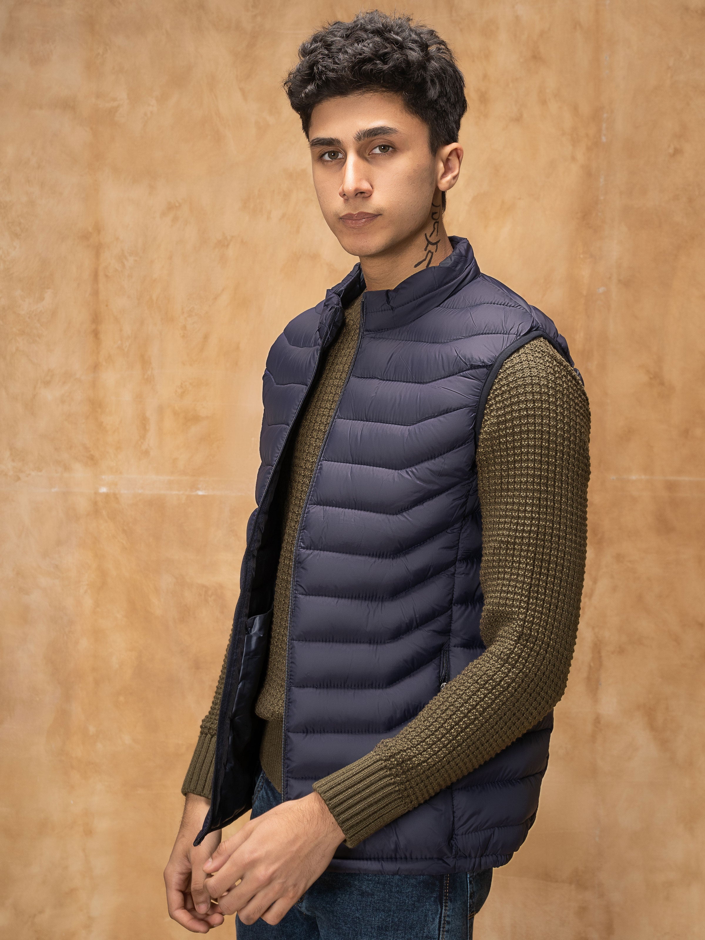 JACKET SLEEVELESS PARACHUTE NAVY