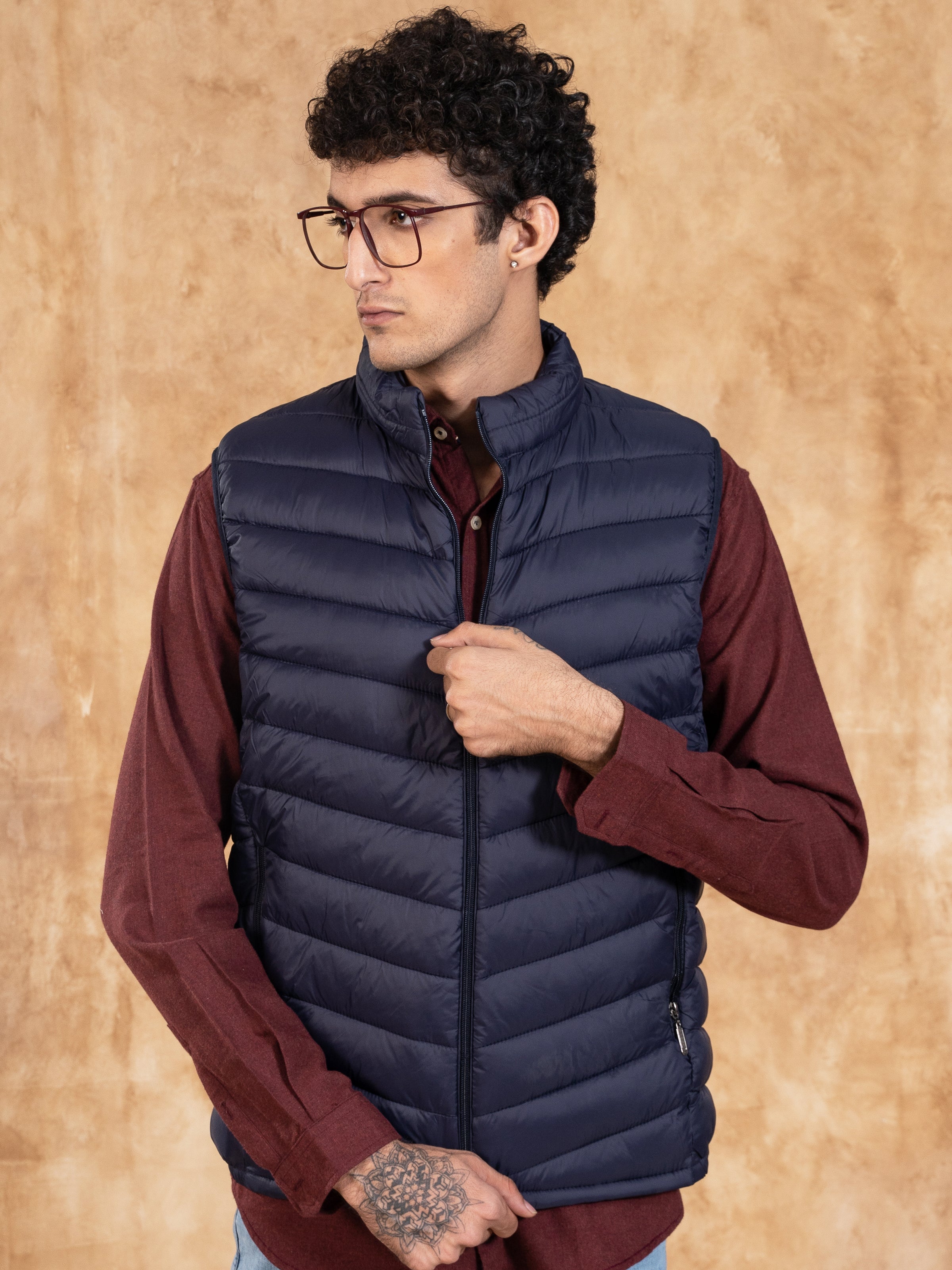JACKET SLEEVELESS PARACHUTE NAVY