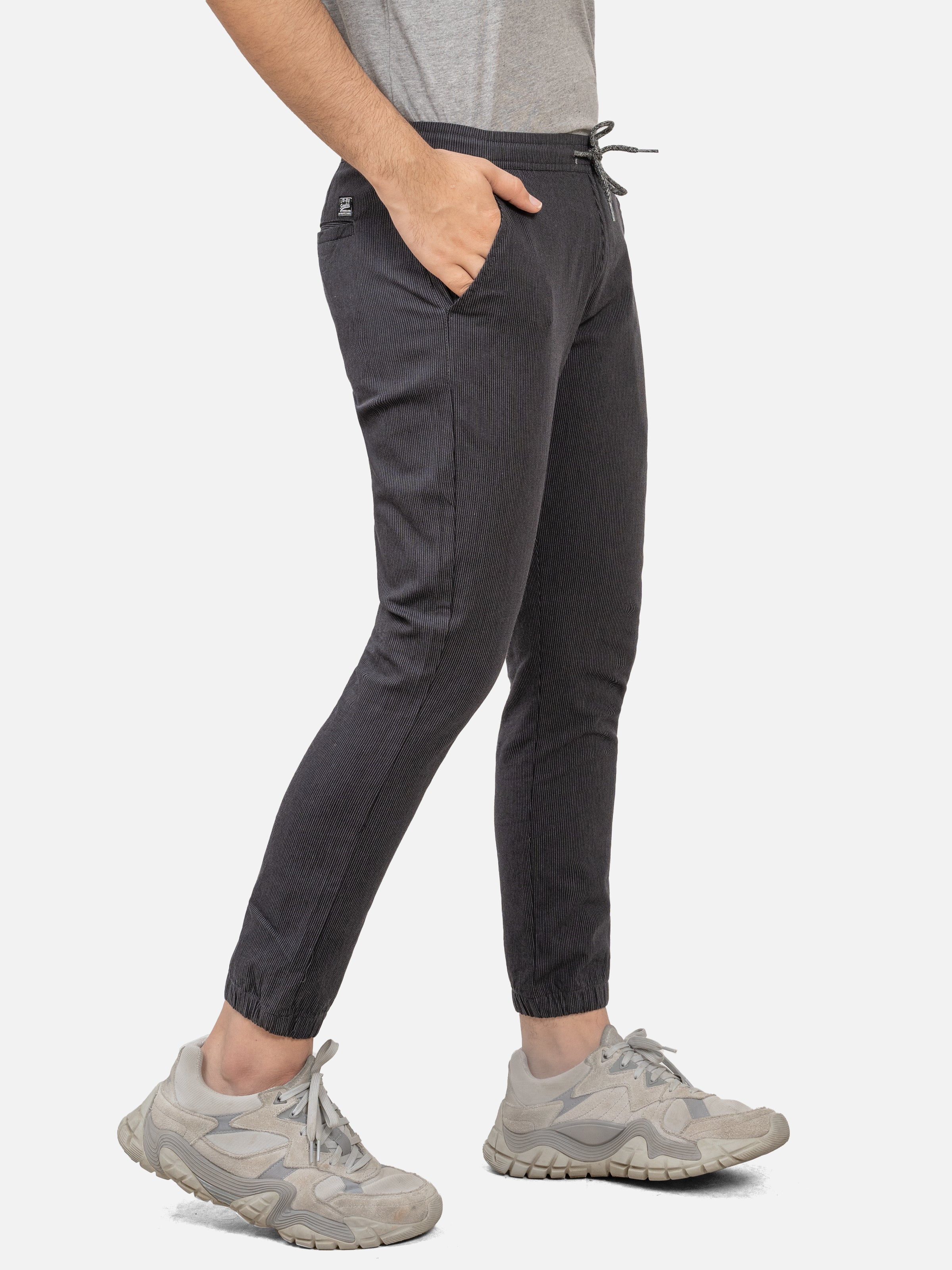 CASUAL TROUSER FRONT CROSS POCKET CHARCOAL