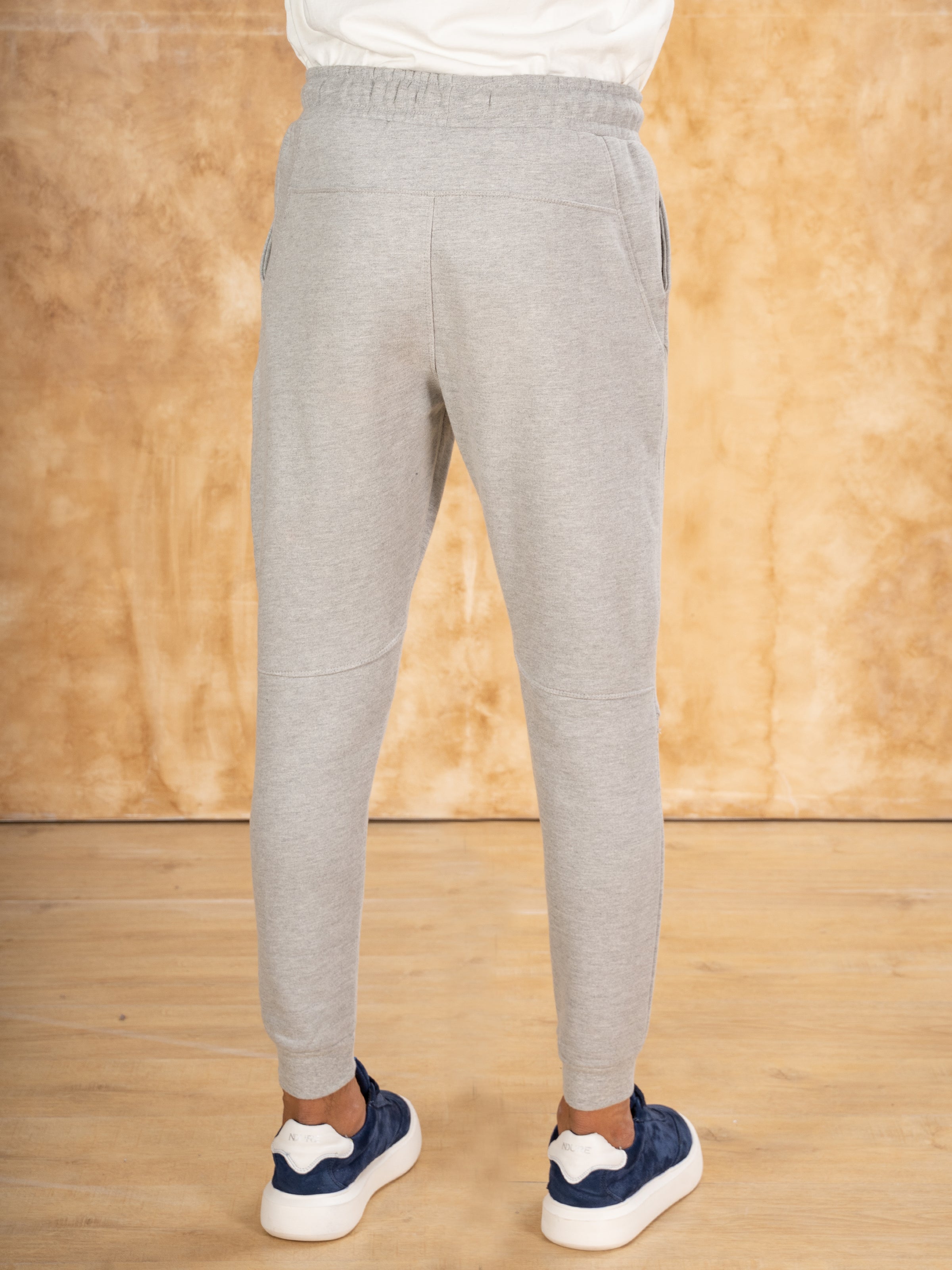 KNIT TROUSER RIB HEALTHER GREY