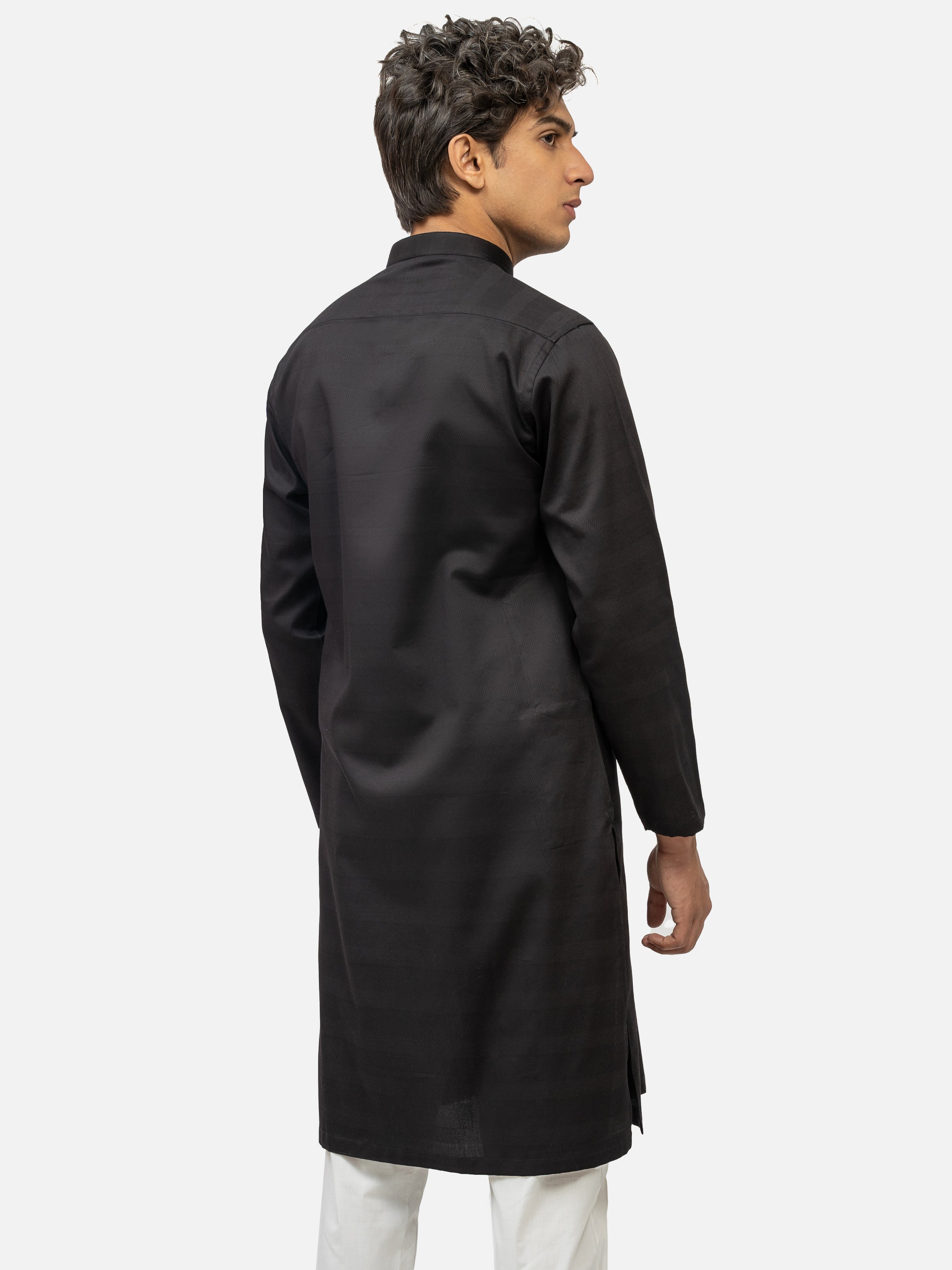 KURTA BAN COLLAR BLACK