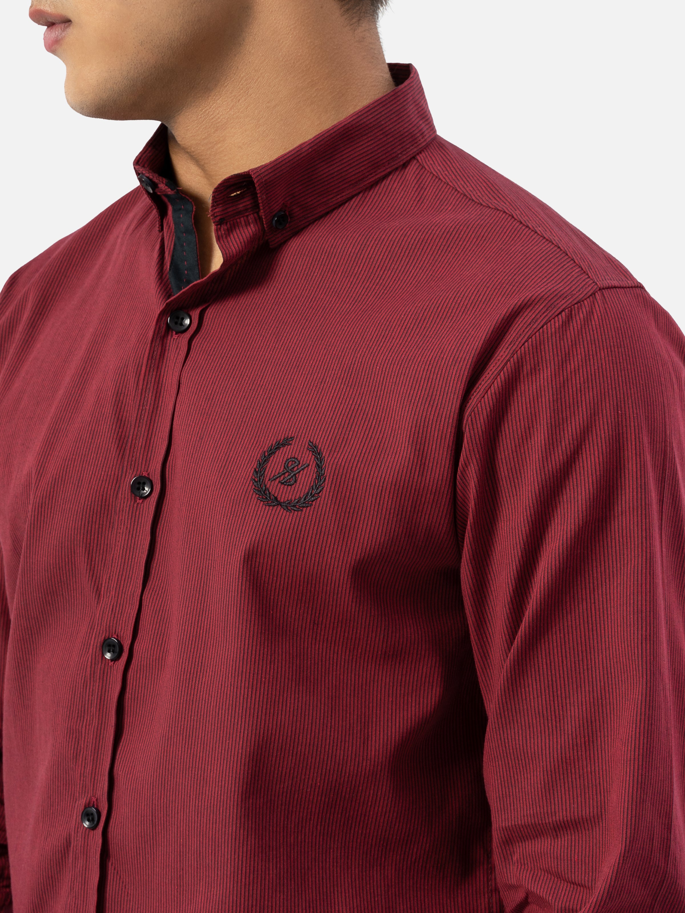CASUAL SHIRT SMART FIT MAROON