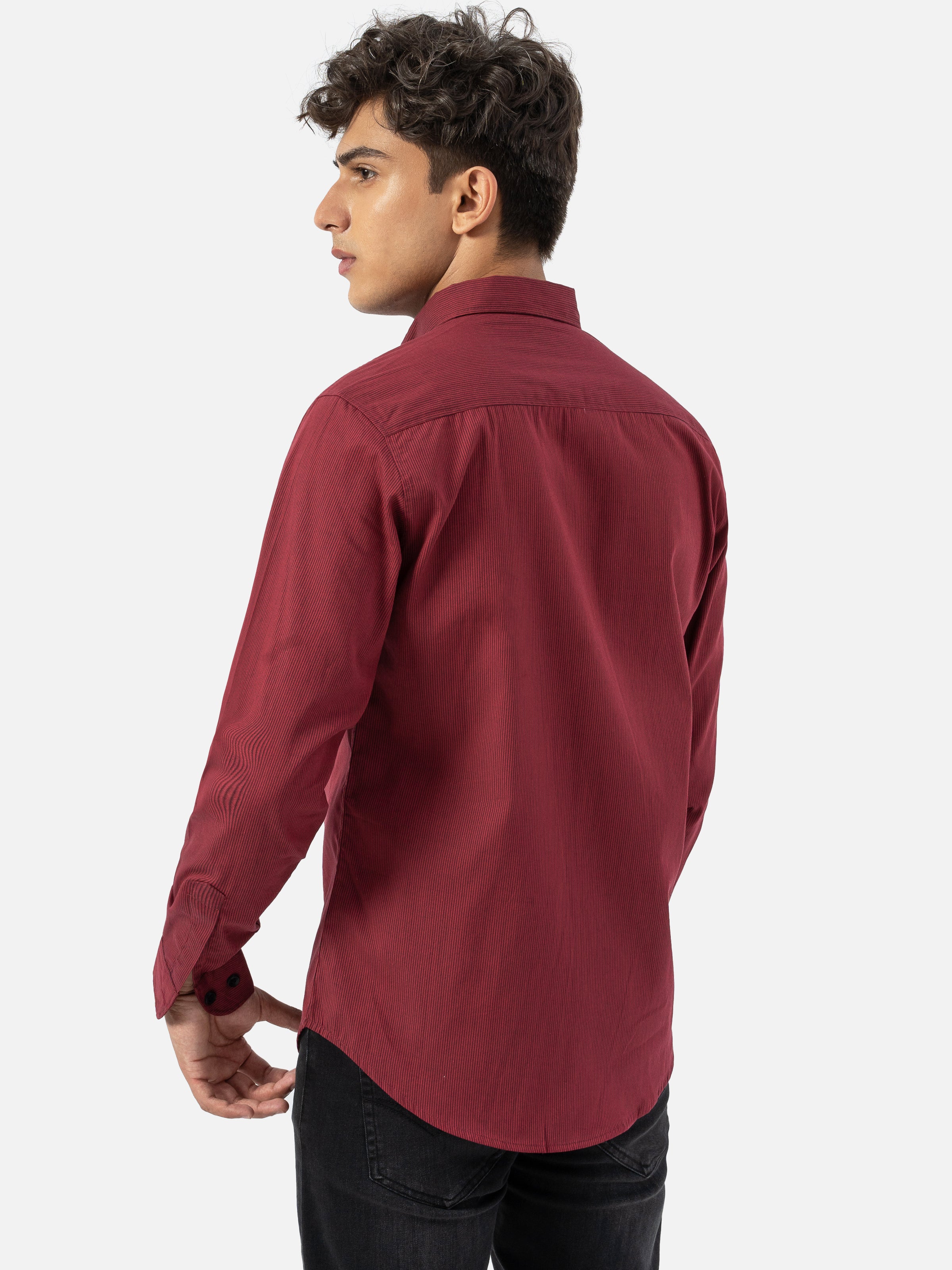 CASUAL SHIRT SMART FIT MAROON