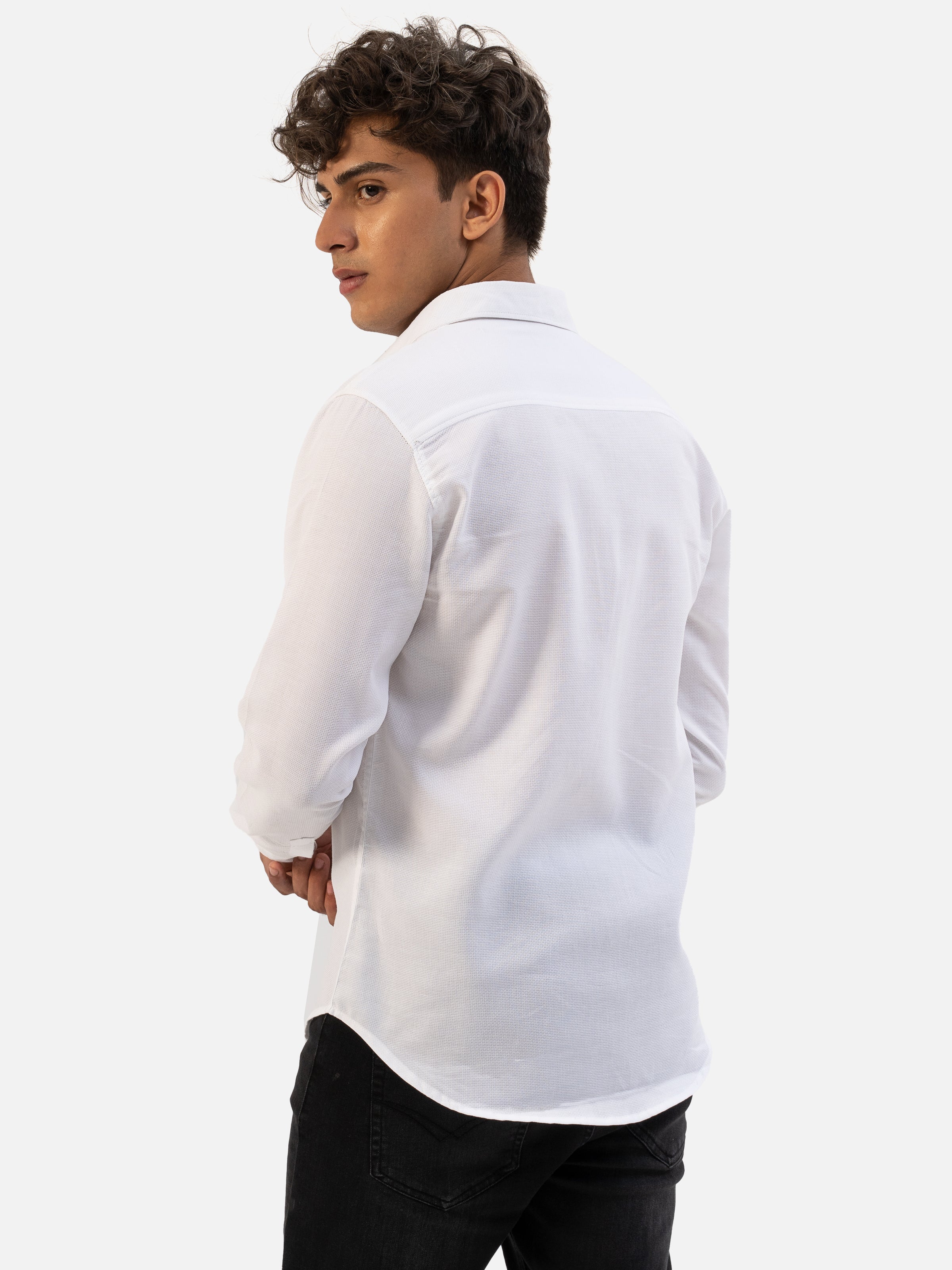CASUAL SHIRT REGULAR COLLAR SMART FIT WHITE