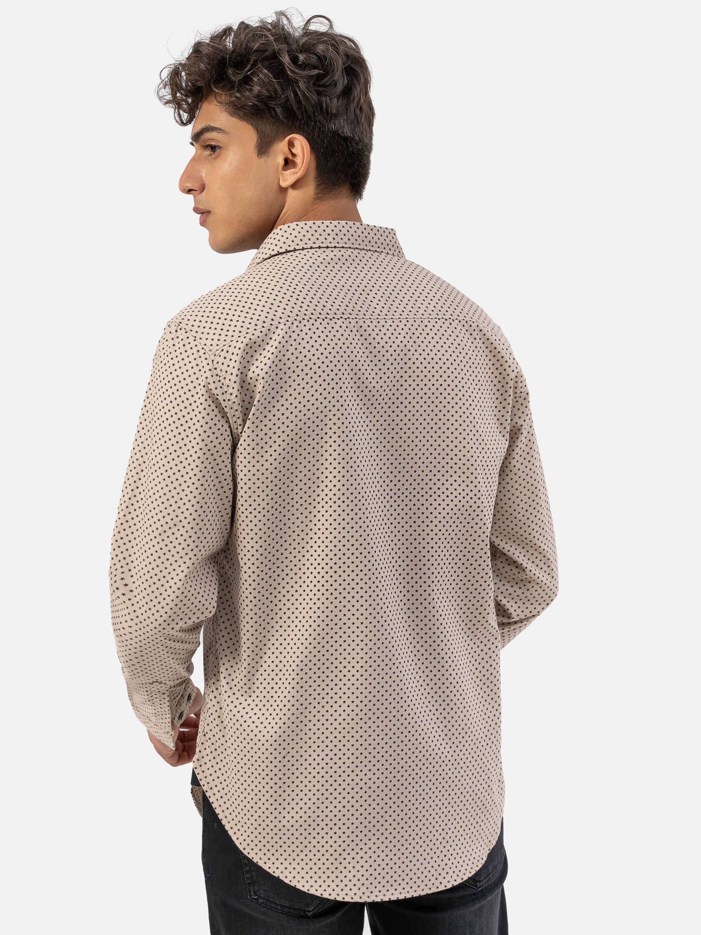 CASUAL SHIRT REGULAR COLLAR  KHAKI