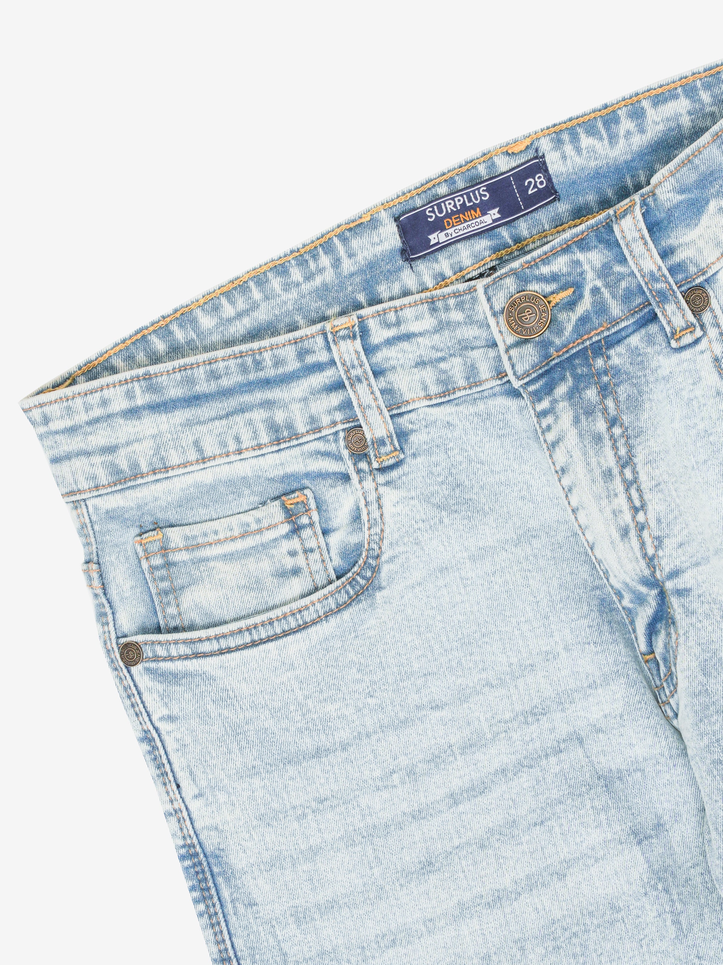 JEANS SLIM FIT YELLOW TINTLIGHT BLUE