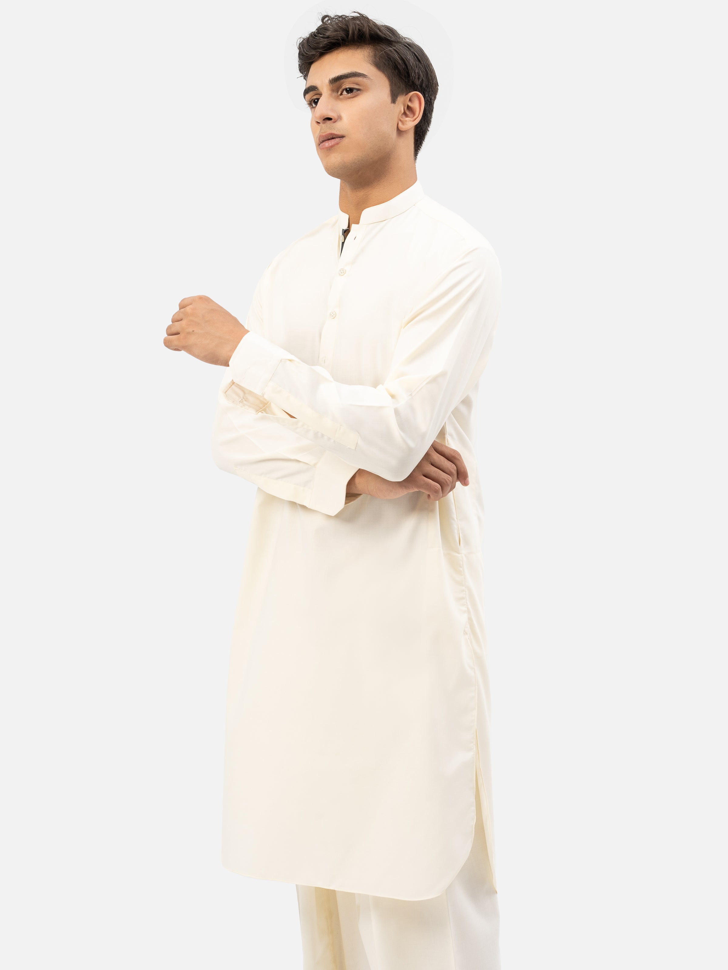 SHALWAR KAMEEZ BAN COLLAR OFF WHITE