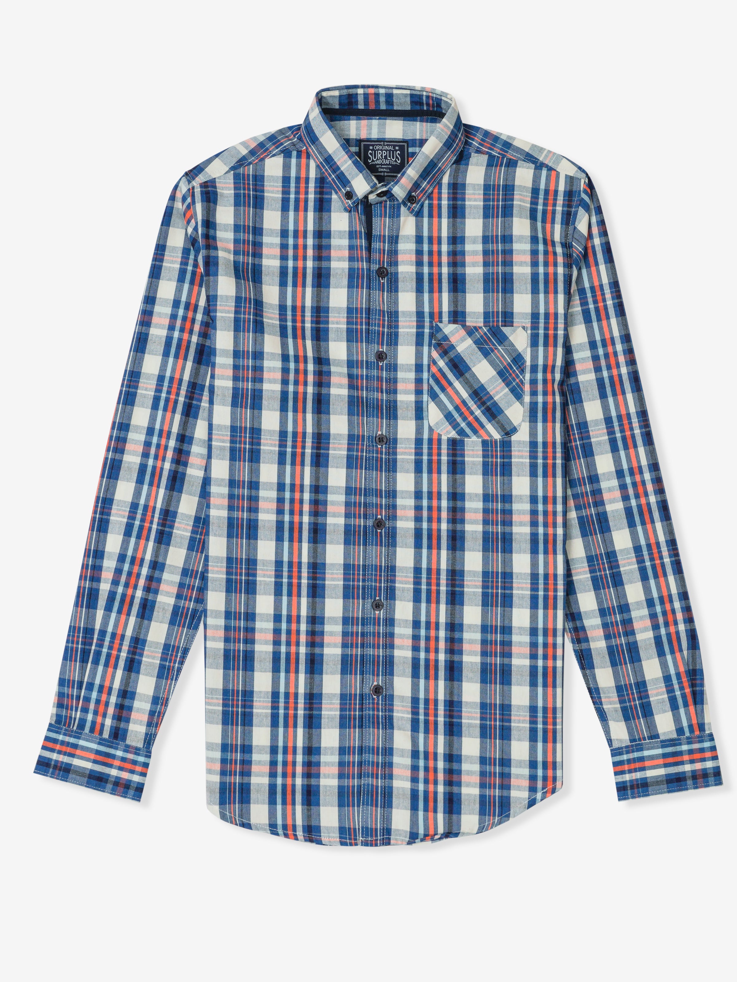 CASUAL SHIRT SMART FIT BLUE WHITE