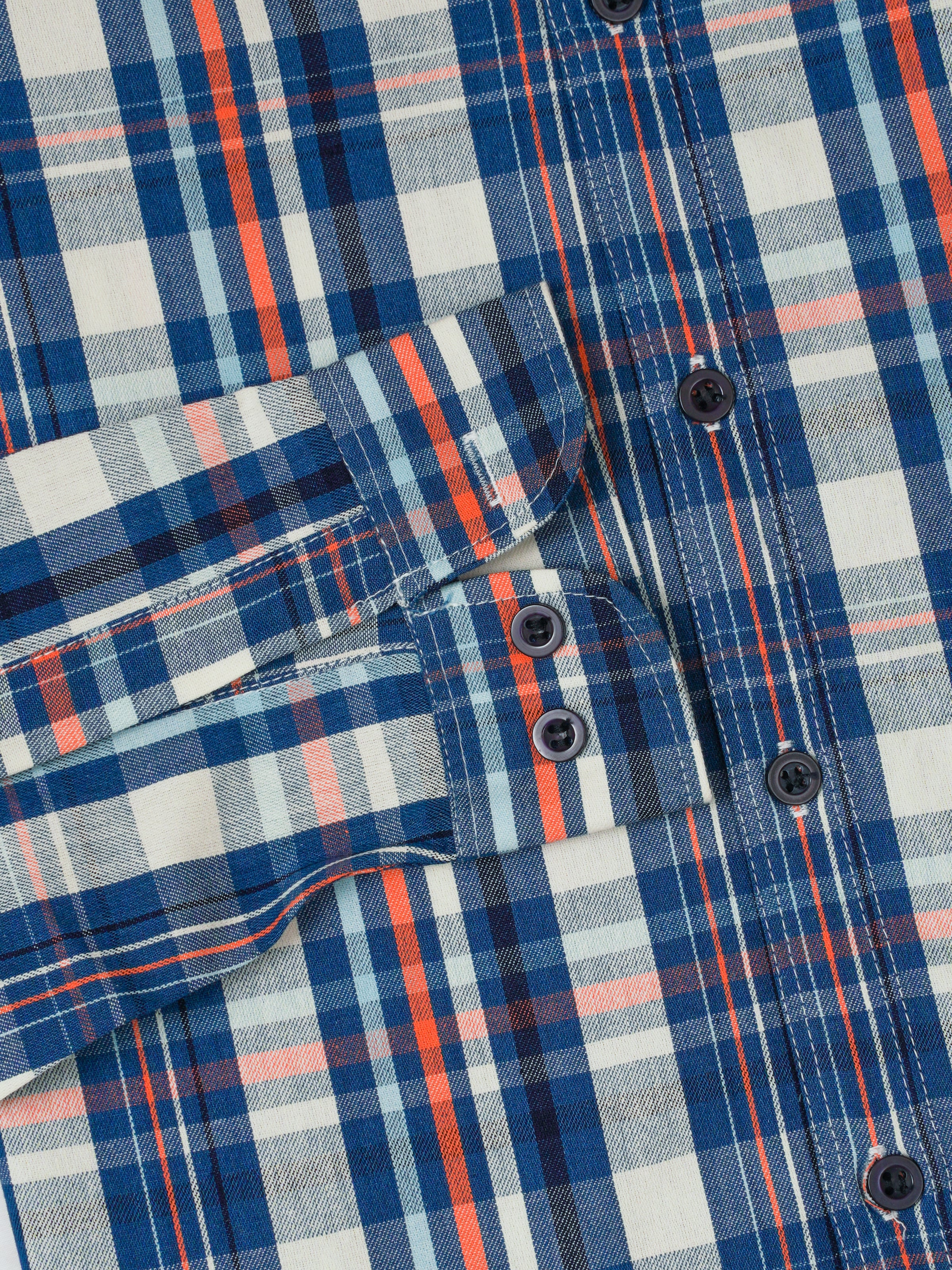 CASUAL SHIRT SMART FIT BLUE WHITE